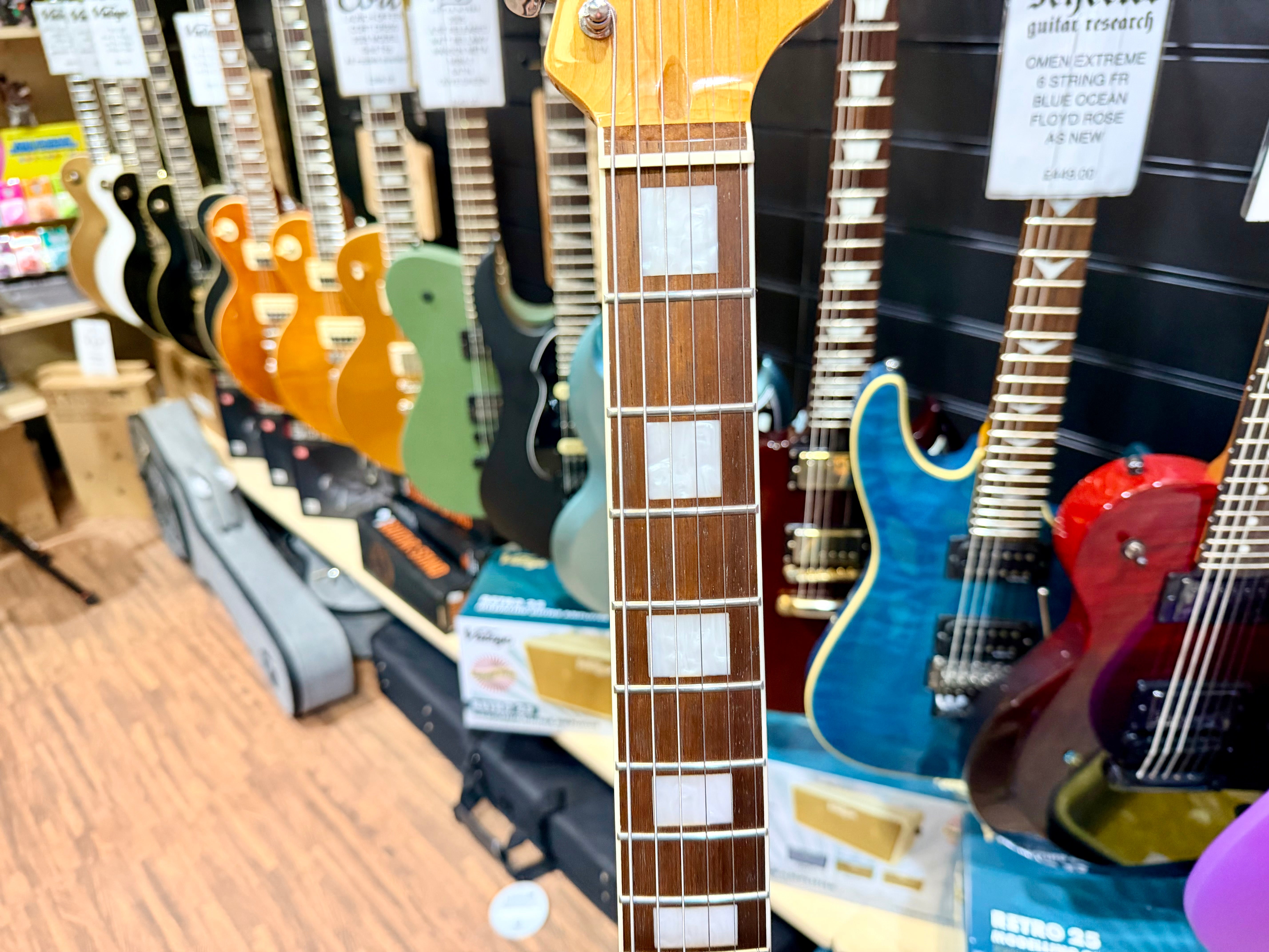 🔥NEW🔥 Vintage REVO Series 'Deluxe' Guitar ~ Cappuchino Burst~ Alan Entwistle!