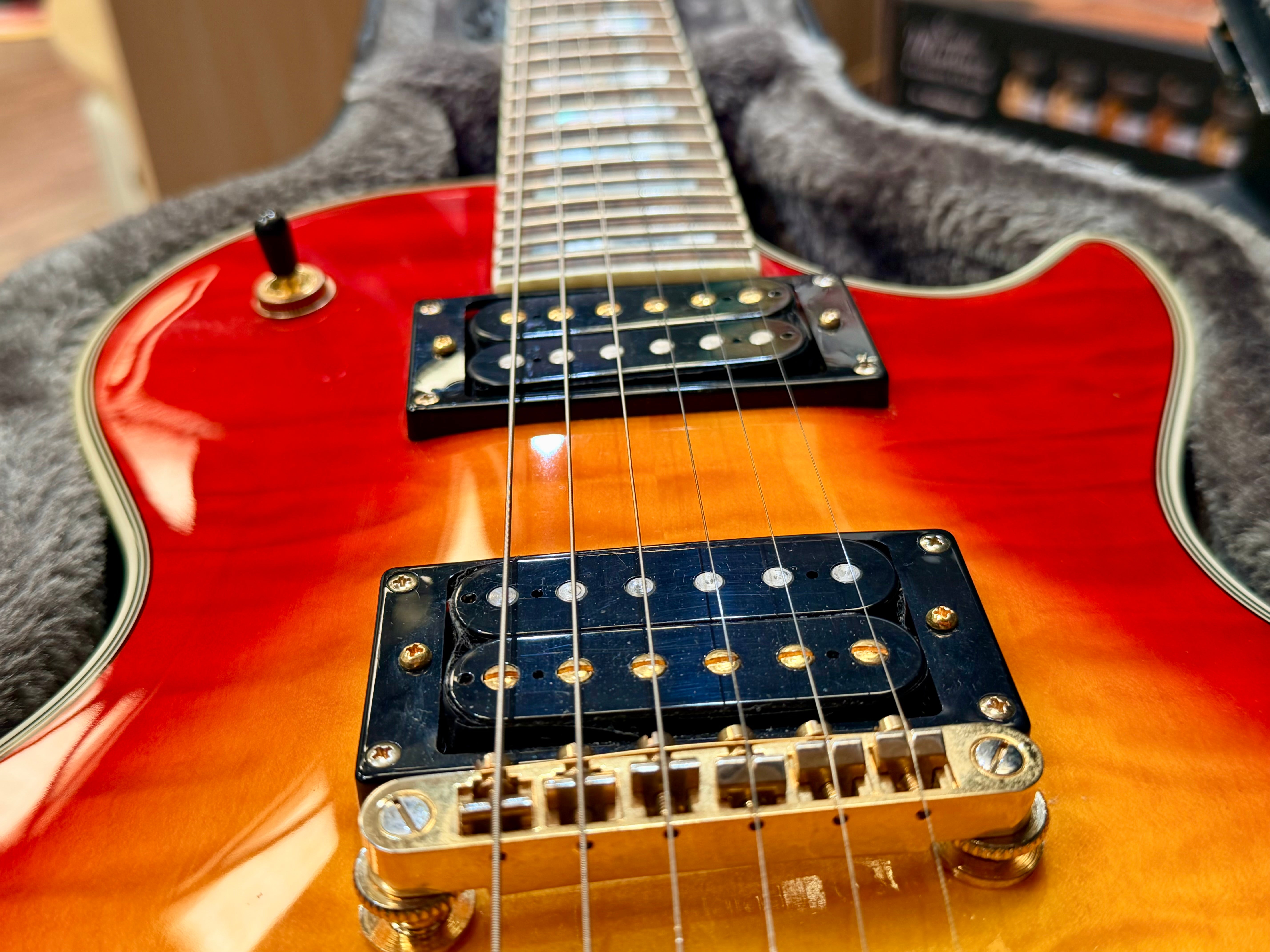 🔥GIBSON PICKUPS🔥 Epiphone Prophecy Les Paul Custom Plus GX~ Cherry Sunburst!