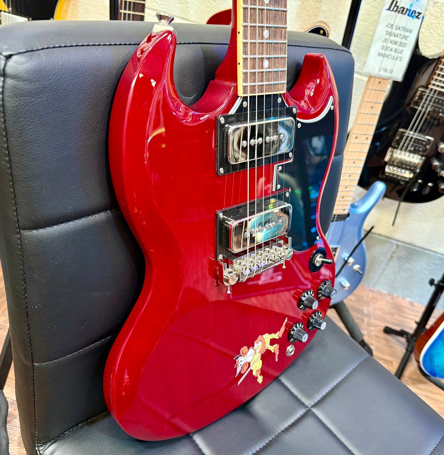 🔥MINT 2022🔥 Epiphone Tony Iommi SG Special P90 ‘Monkey’ Signature + Hard Case!