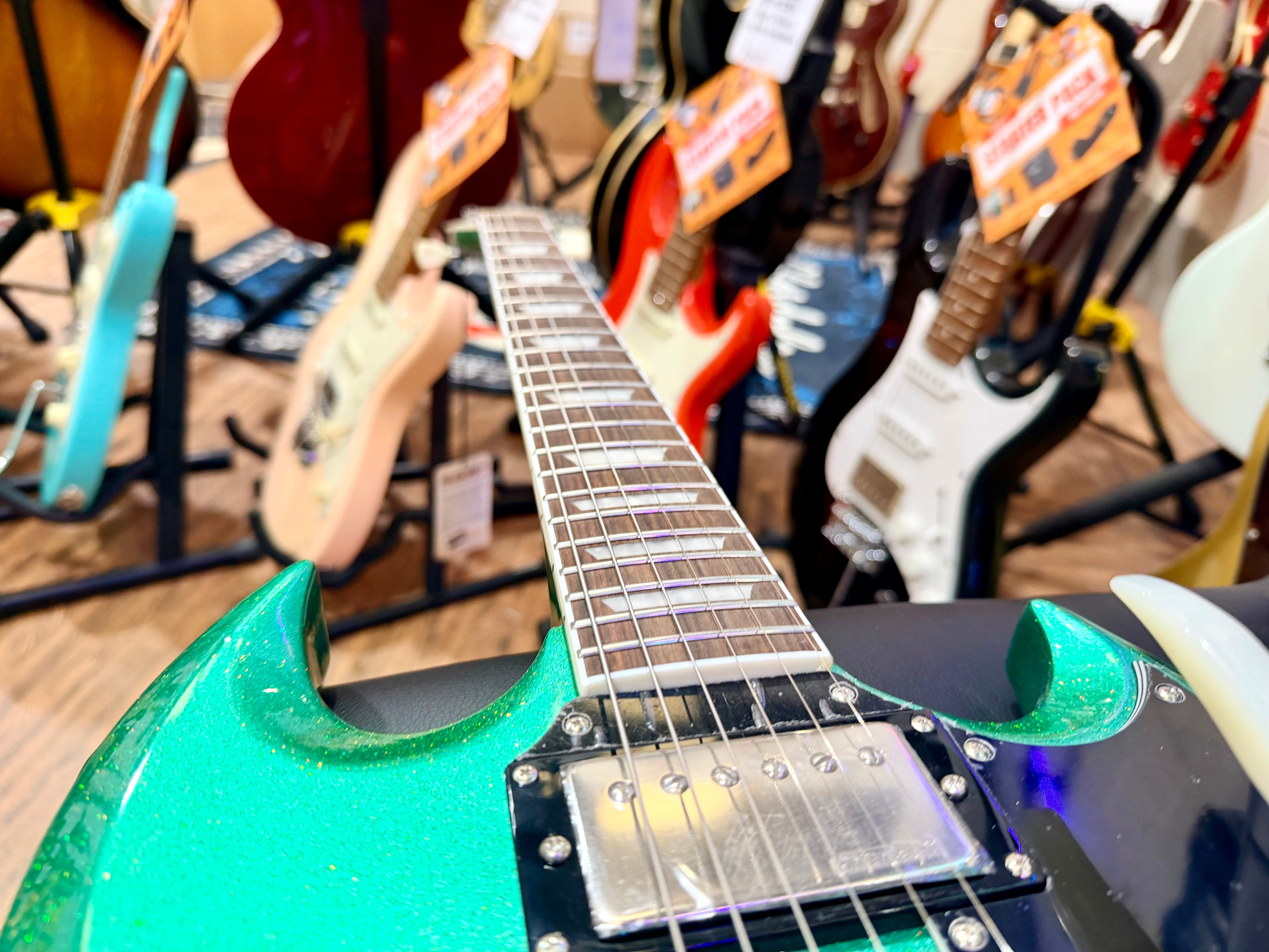 🔥2025 LTD🔥 Vintage VS6 30th Anniversary Model~ Green Metalflake~ Vibrola + Bag