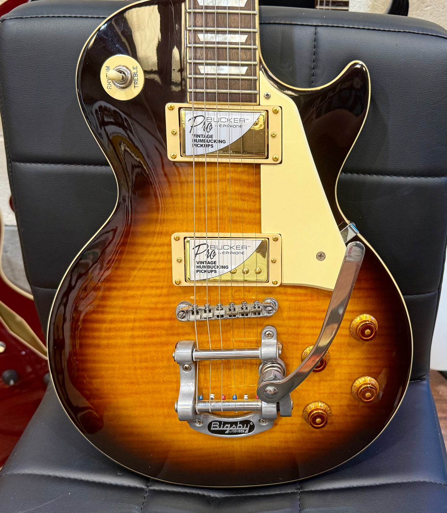 🔥NEW PICKUPS & BIGSBY🔥 Epiphone Les Paul~ 2003 Korean~ Tobacco Burst!