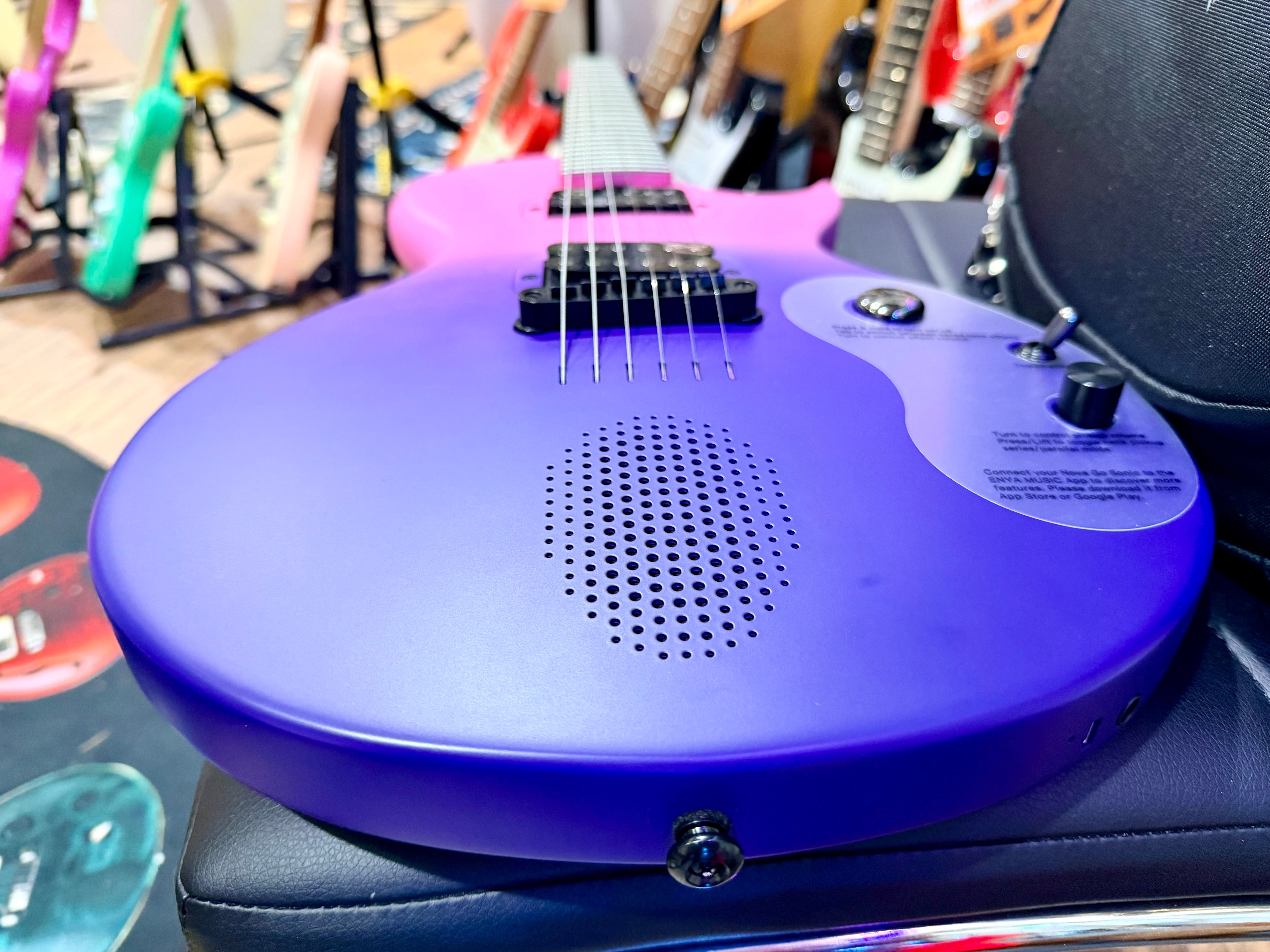 🔥 Enya Nova Go Sonic~ Cosmic Purple~ Smart Electric Guitar~Speaker & FX + Bag 🔥