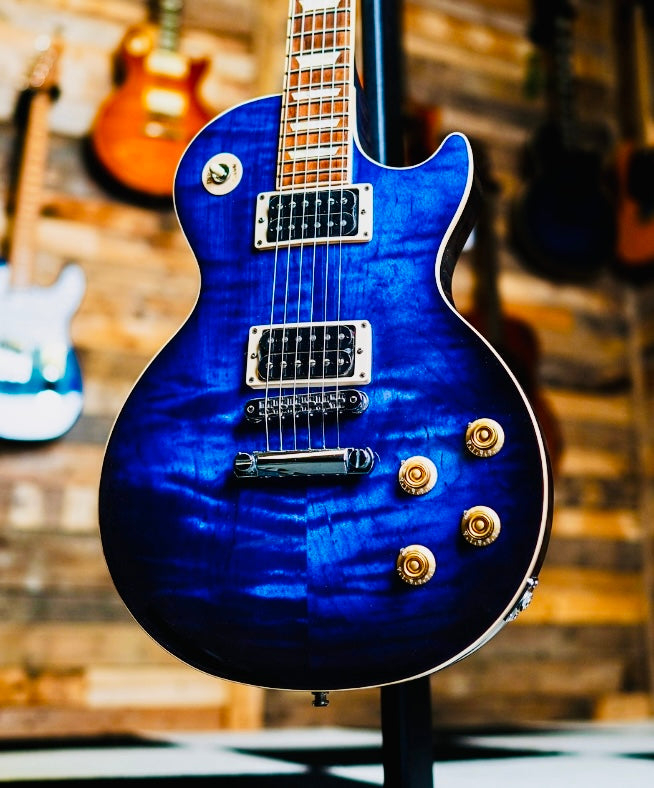 🔥2011 USA🔥 Gibson Les Paul Classic Plus Top~ Manhattan Midnight Blue + Case!