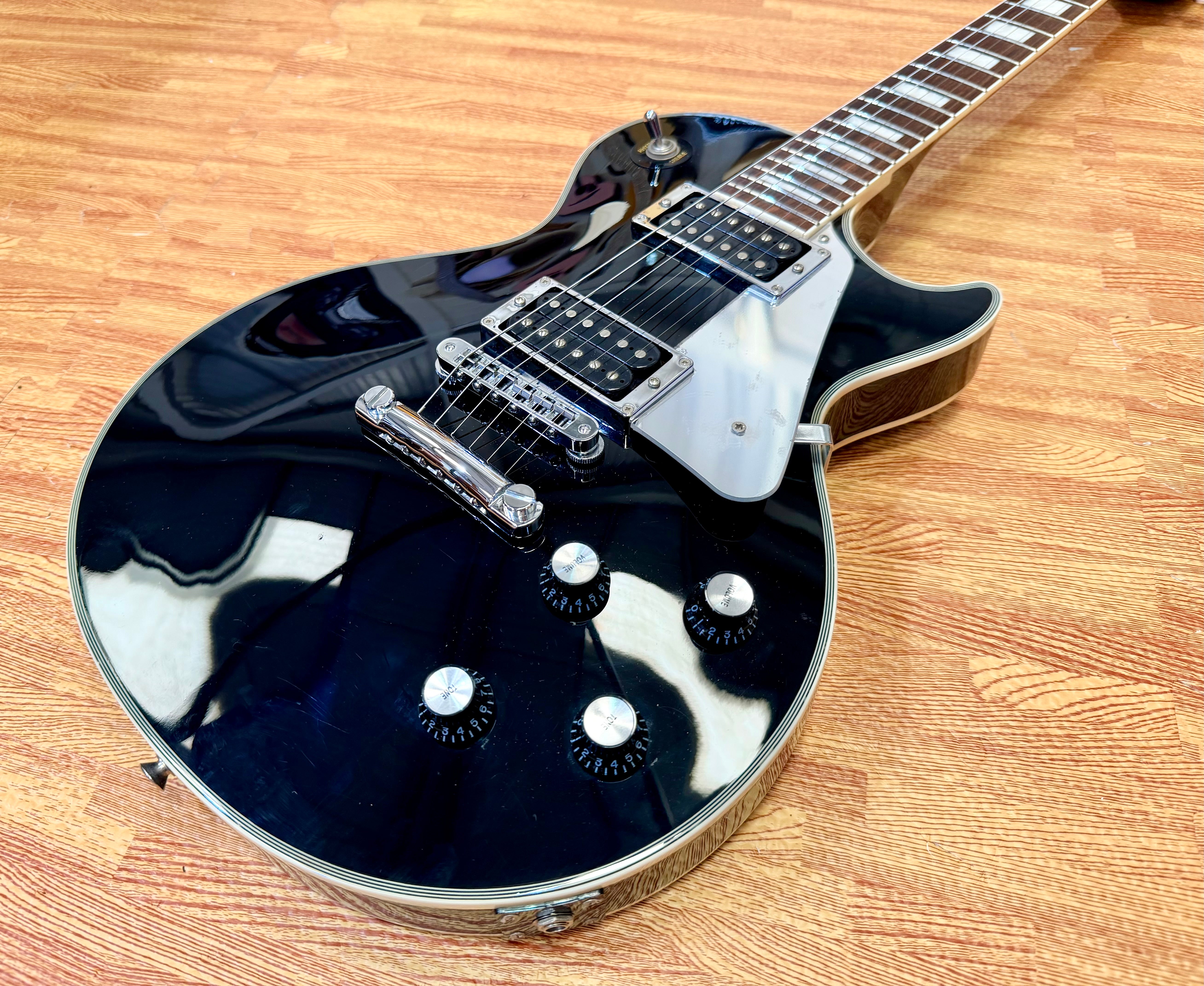 🔥2005🔥 Burny RLC-55JS John Sykes Les Paul Custom Signature Black~ Japan Import