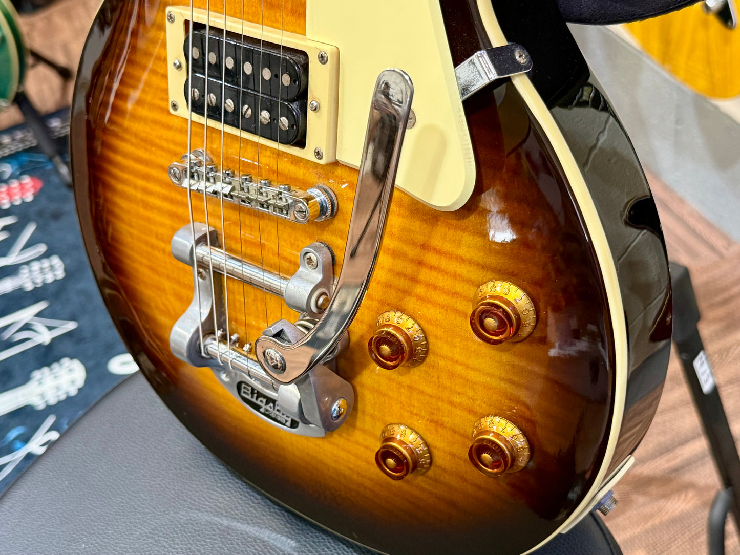 🔥GIBSON 490 PICKUPS & BIGSBY🔥 Epiphone Les Paul~ 2003 Korean~ Tobacco Burst!