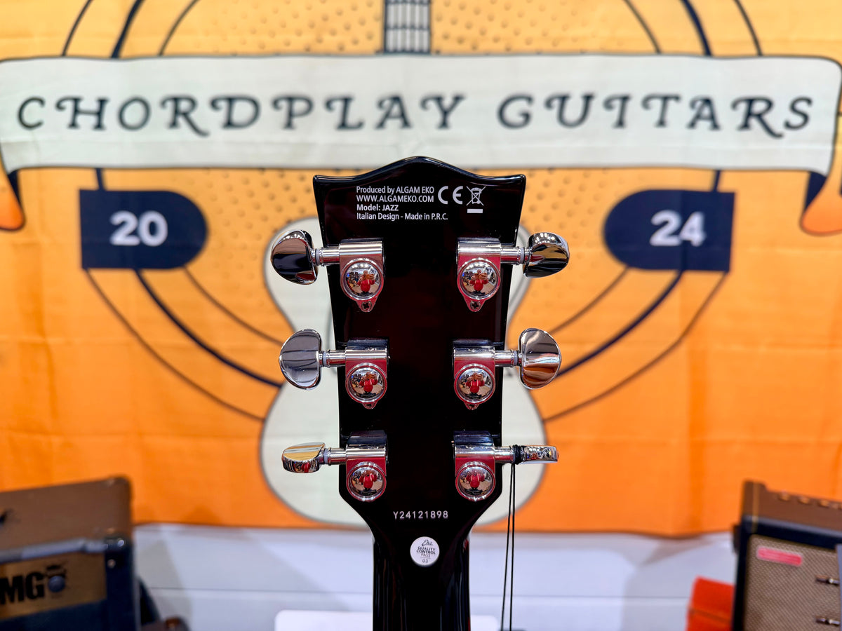 ☀️NEW☀️ Eko Tribute Jazz Semi-Acoustic Hollow Body Guitar Sunburst~ ‘ES-175’