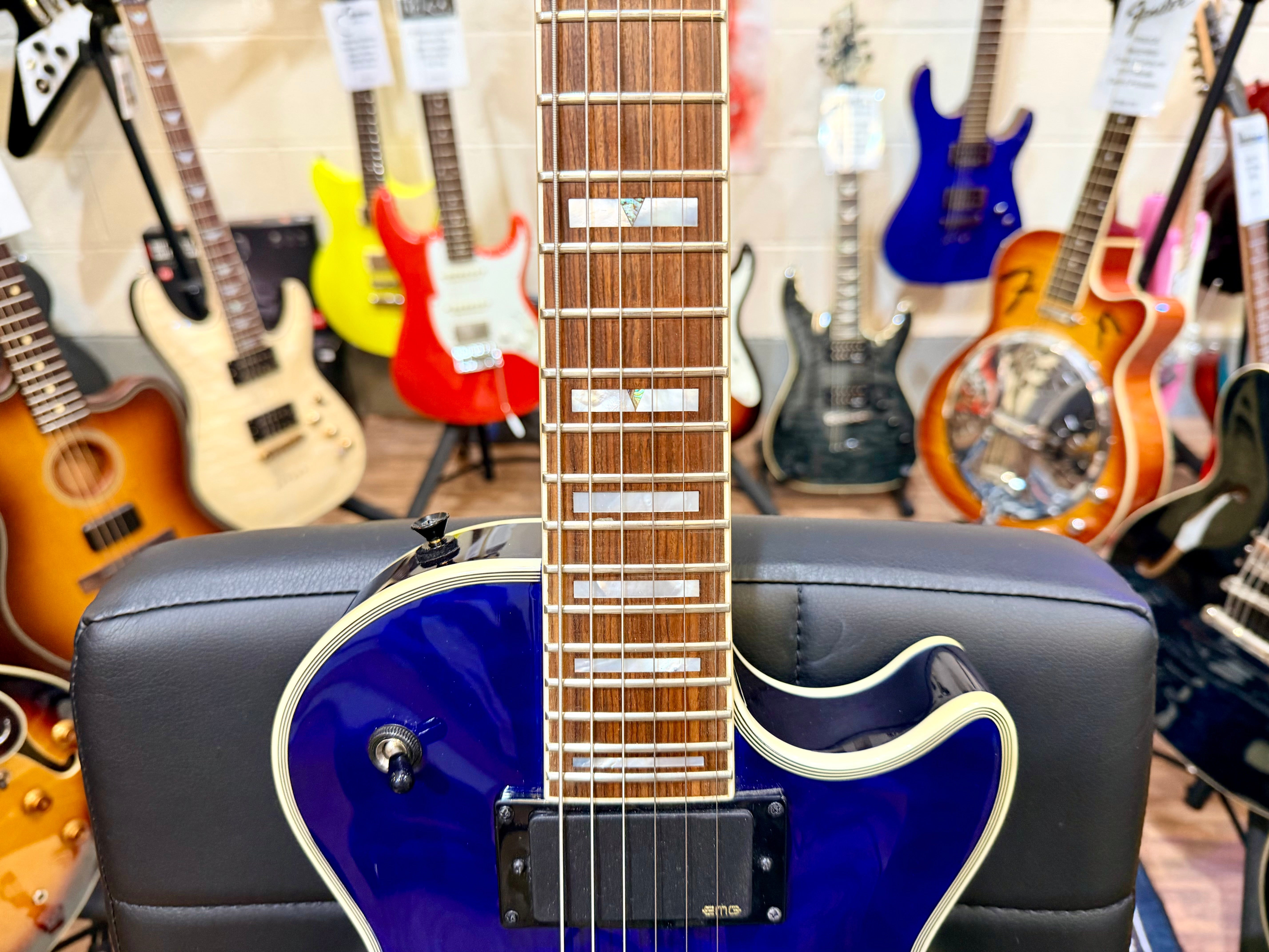 🔥2019🔥 Epiphone Les Paul Prophecy Custom Plus EX~ Midnight Sapphire~ EMG P’Ups