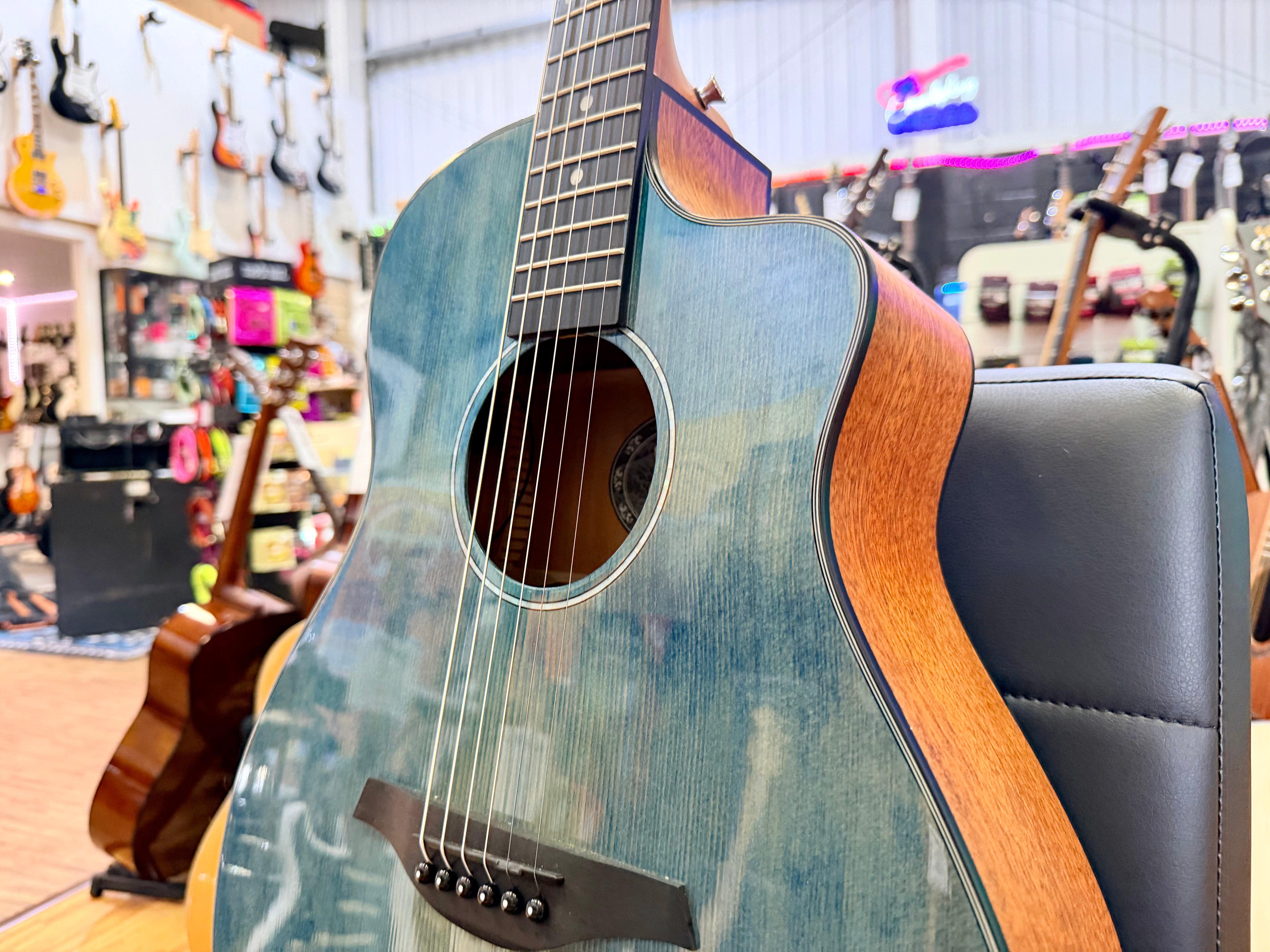 ✨NEW✨ Vintage Pacific Coast Series VEC300DB Electro-Acoustic Guitar~ Denim Blue