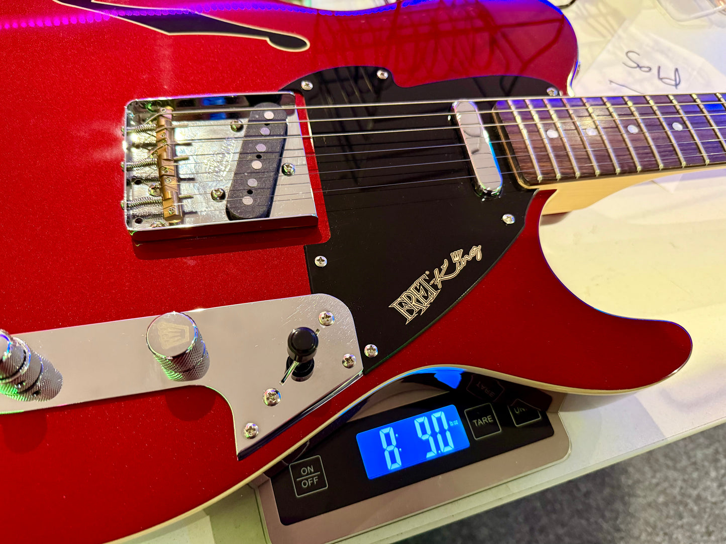 🎸 Fret-King Country Squire Stealth~ Candy Apple Red~ Telecaster Shape~ 2022 🎸