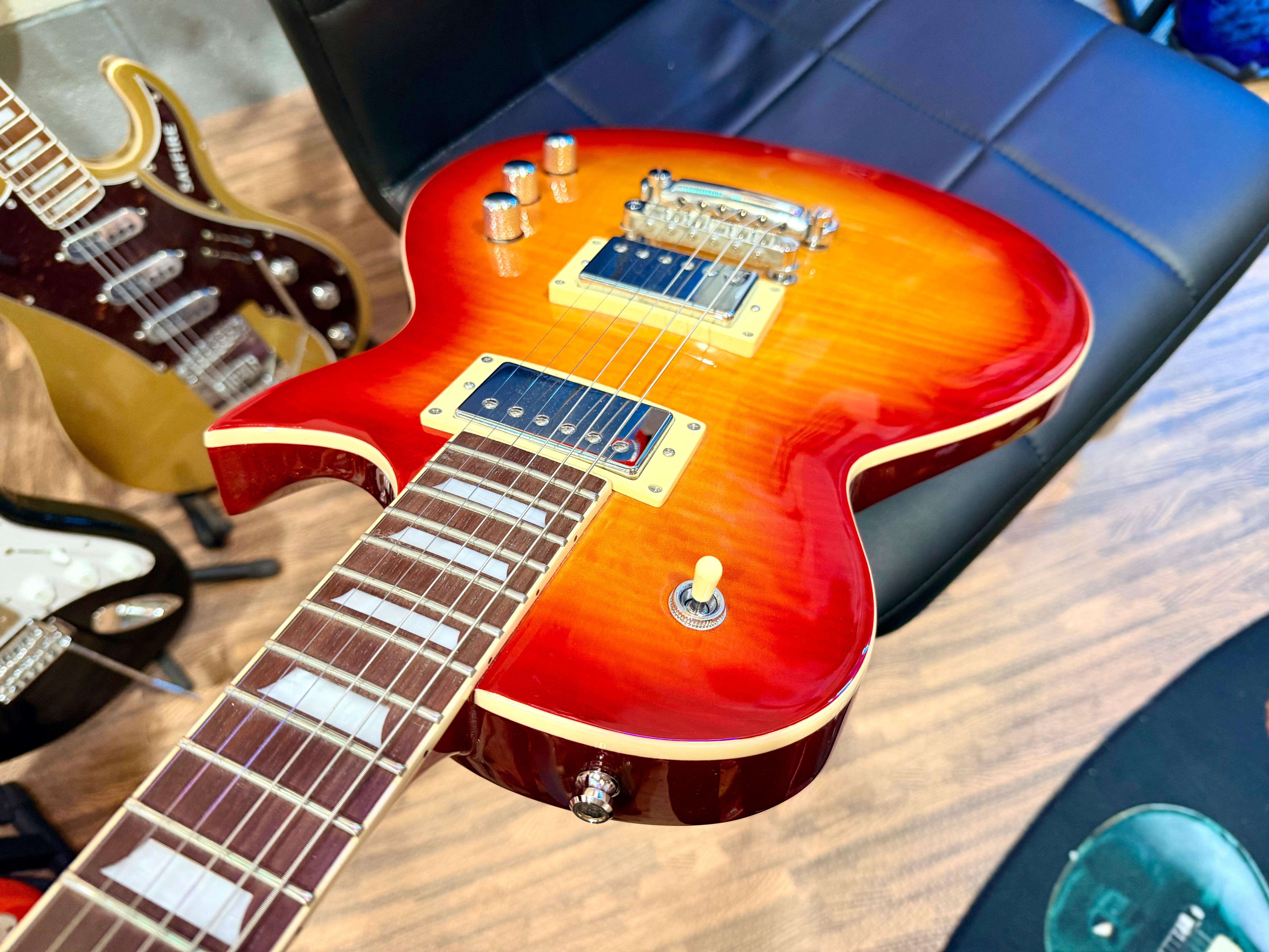 ☀️ Harley Benton SC Custom Line Singlecut Les Paul Electric Guitar~ Sunburst ☀️