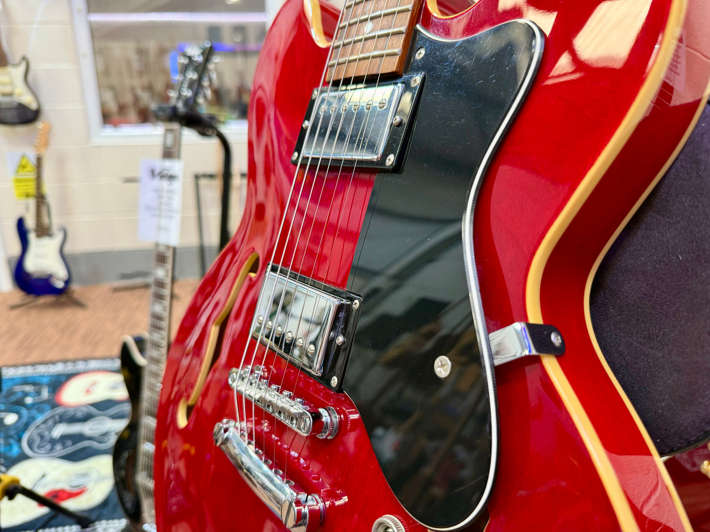 🎸LOVELY🎸 Tanglewood TH-502 CH~ Semi-Hollow Electric Guitar~ Cherry Red!