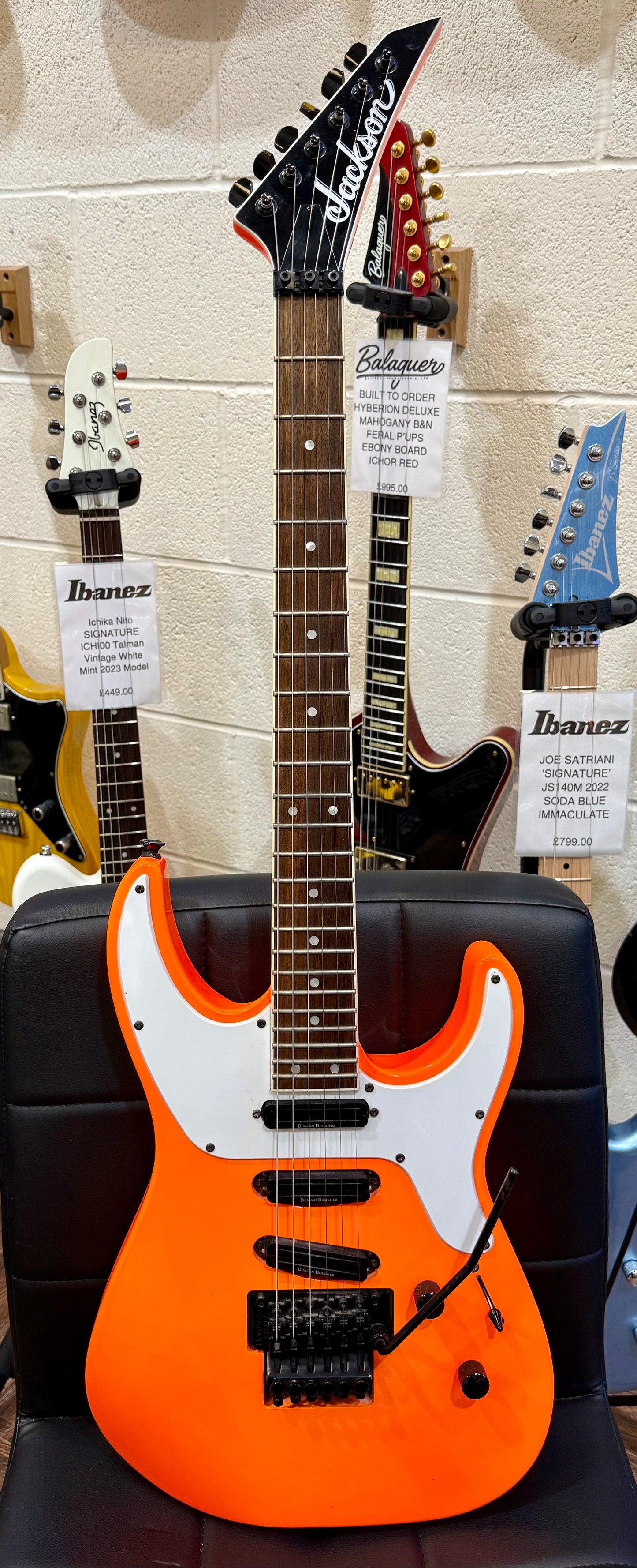 🔥NEON ORANGE🔥 Jackson X Series Soloist SL4X~ Neck Thru~ Floyd Rose~ 2019 Model