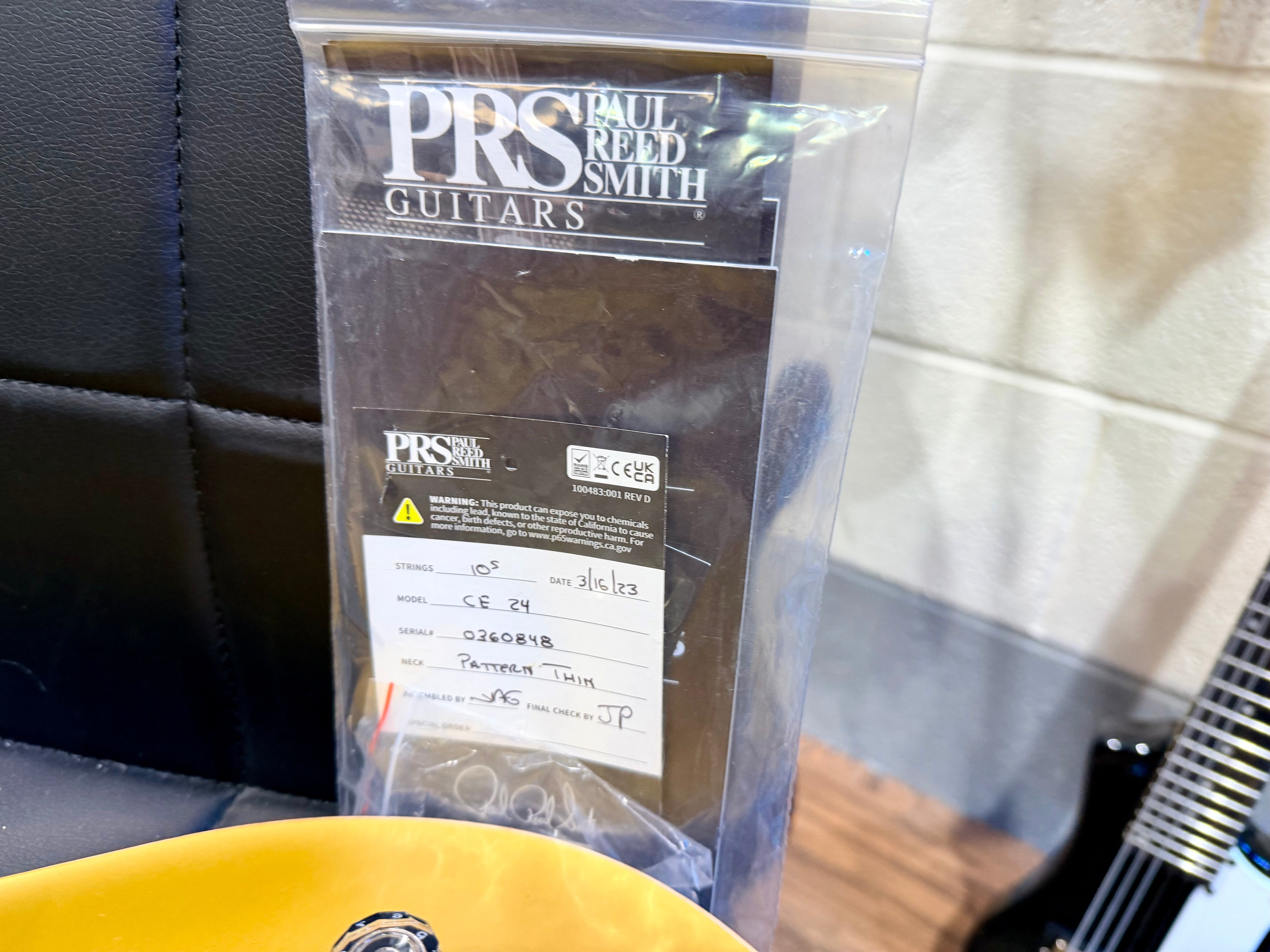 🔥RARE 2023🔥 PRS CE24 Satin Gold Top Limited Edition~ Natural Back~ USA~ Gig Bag