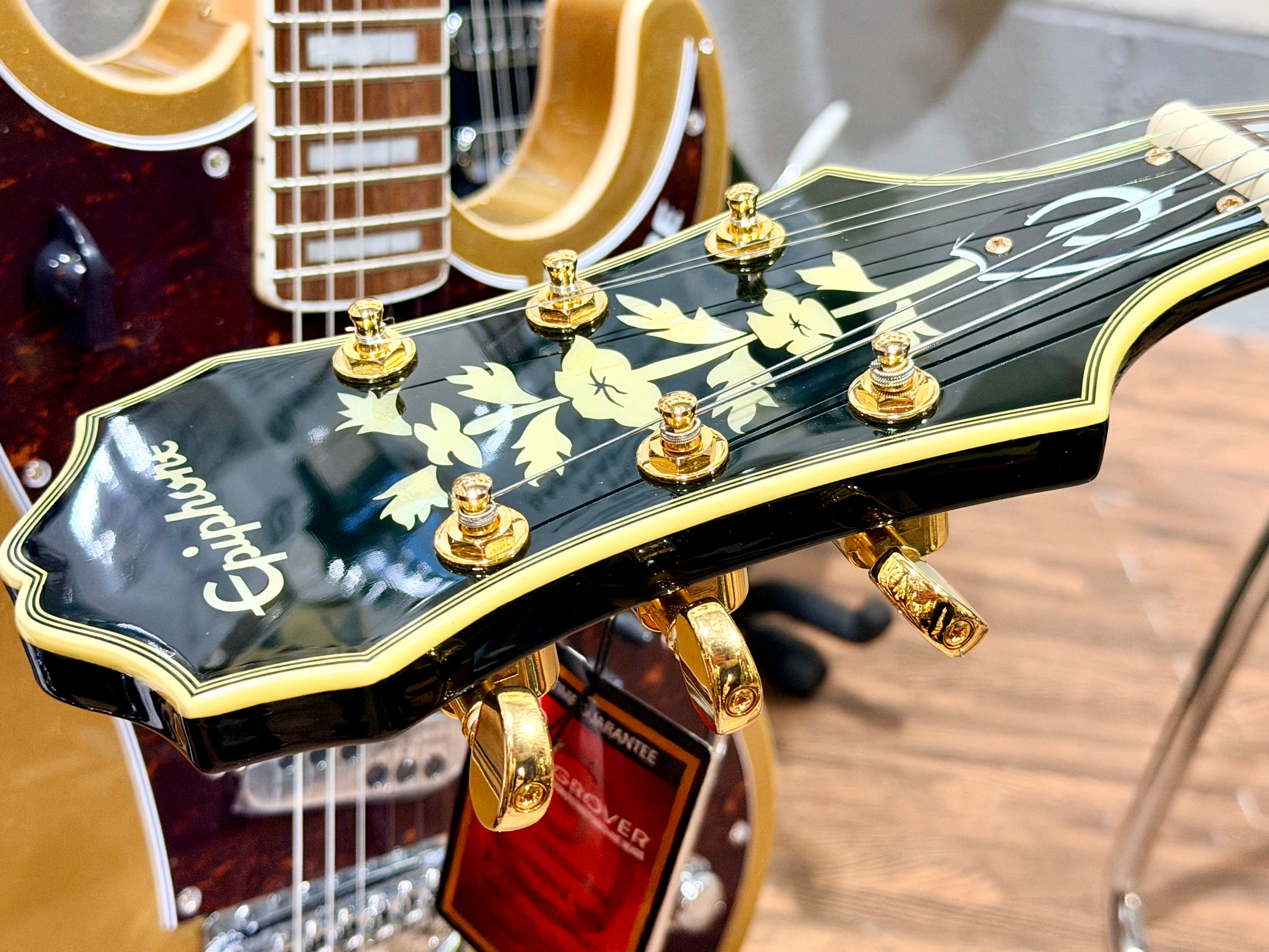 🌟MINT 2021🌟 Epiphone Sheraton II Pro Hollowbody~ Ebony Black + Hard Case!