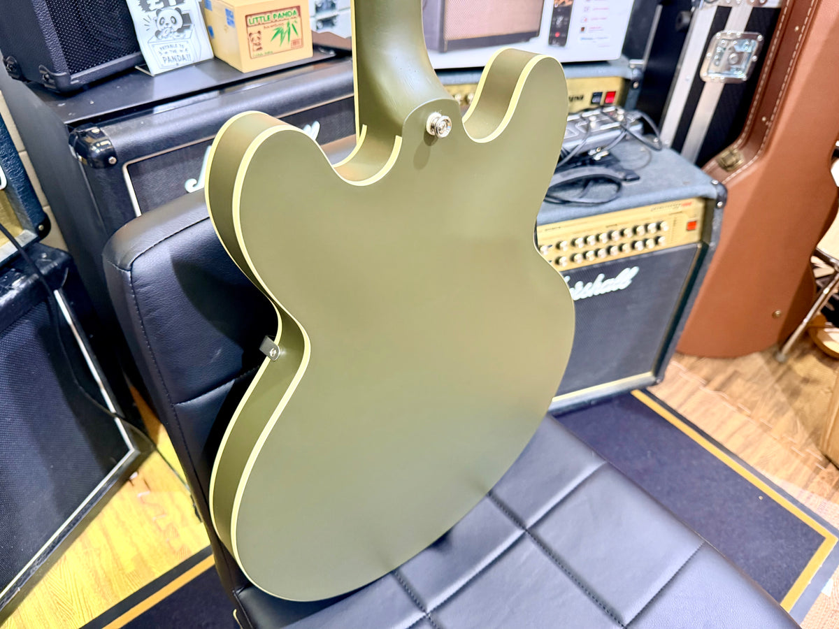 ✨2024✨ Epiphone Casino Worn Olive Drab Hollowbody Guitar + Hard Case~ MINT!