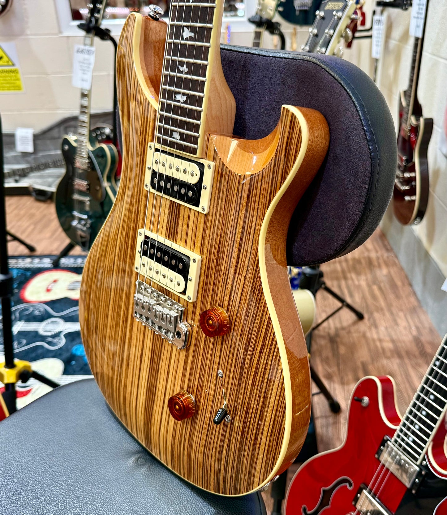 🦓 ZEBRAWOOD LTD EDITION 🦓 PRS SE Custom 24 Exotic~ 2017 Rare Finish~ Coil Tap!