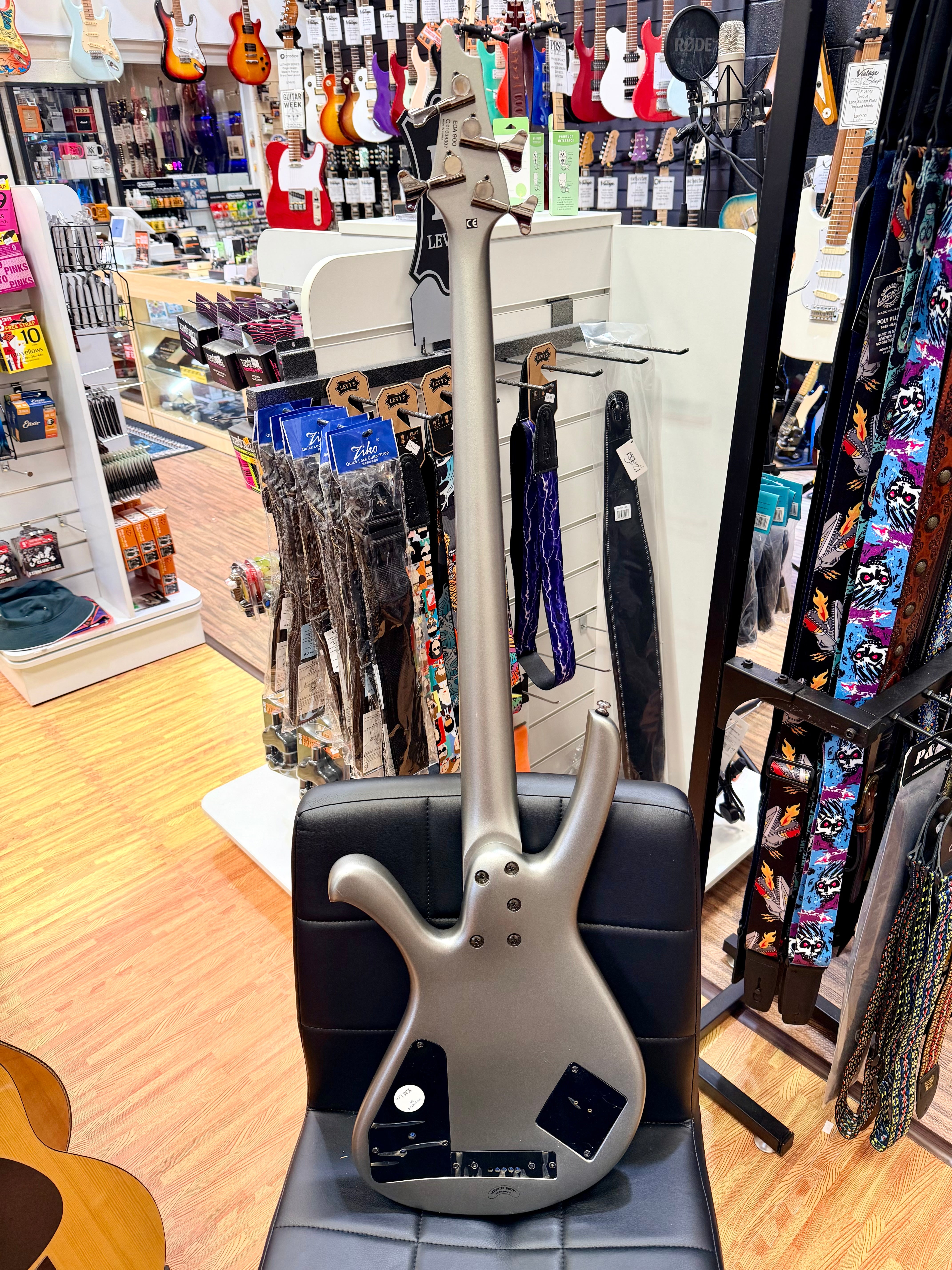 🔥RARE🔥 2001 Ibanez Ergodyne EDA900 Bass~ Korea~ Silver Flat Luthite~ Piezo!