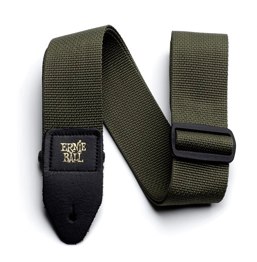 Ernie Ball Polypro 2” Guitar & Bass Strap- Olive