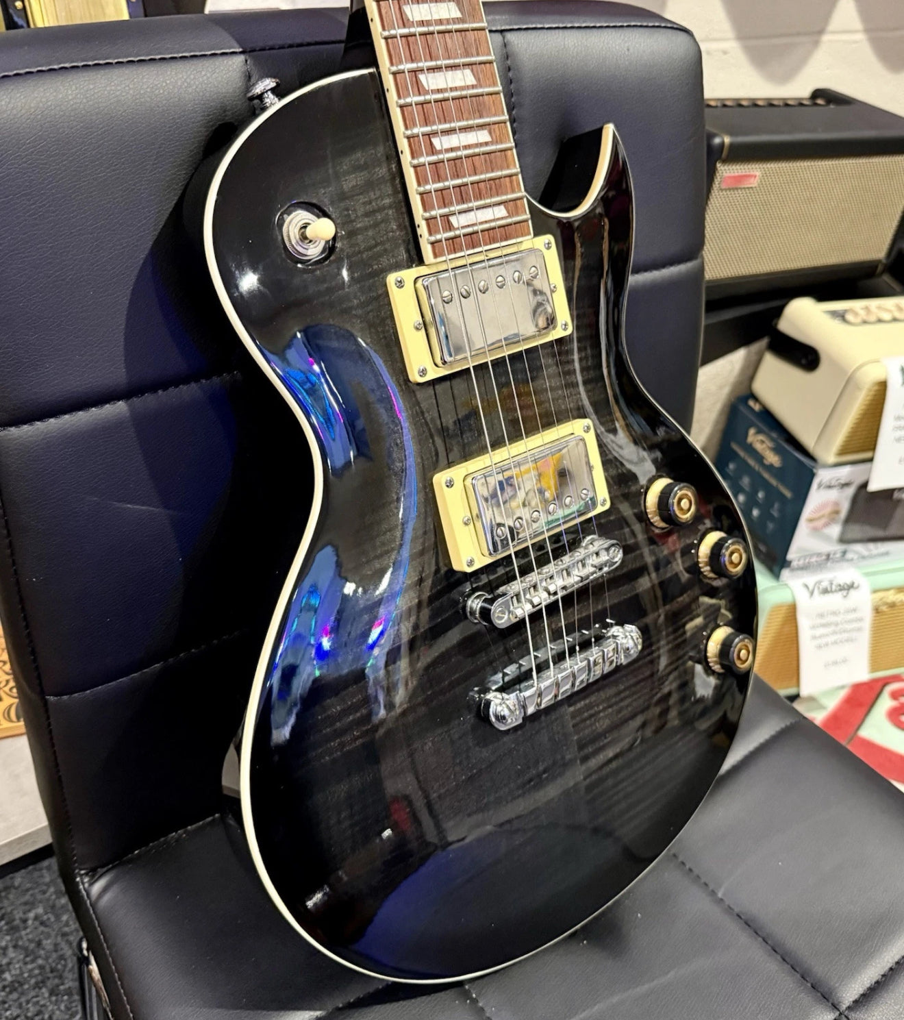 π₯2018π₯ Ibanez ARZ200FM~ Grey Burst Flamed Top~ Single cut Les Paul Shape!