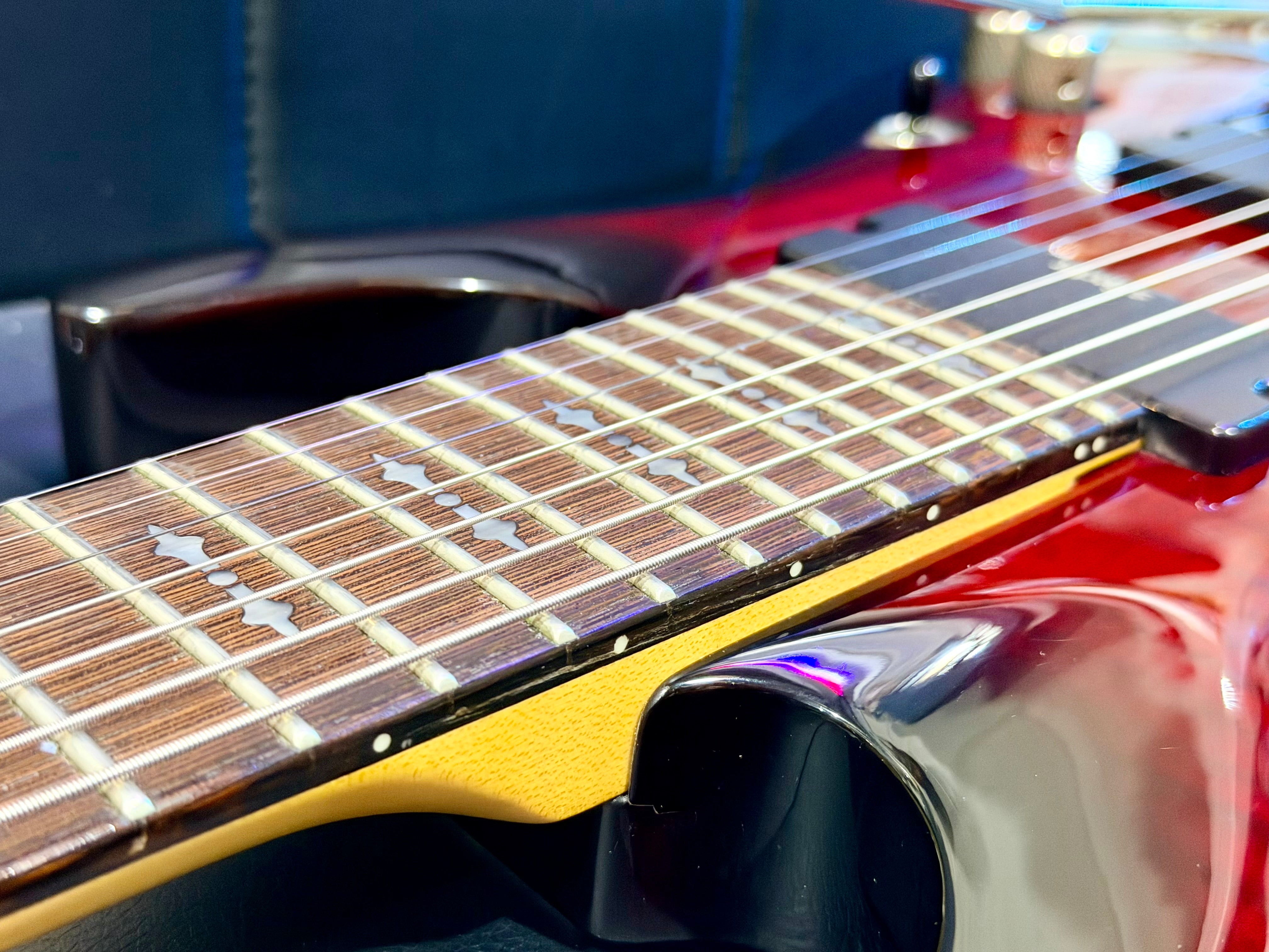 🔥7-STRING🔥 Schecter Demon-7 FR In Crimson Red Burst~ Floyd Rose~ Active~ 2017!