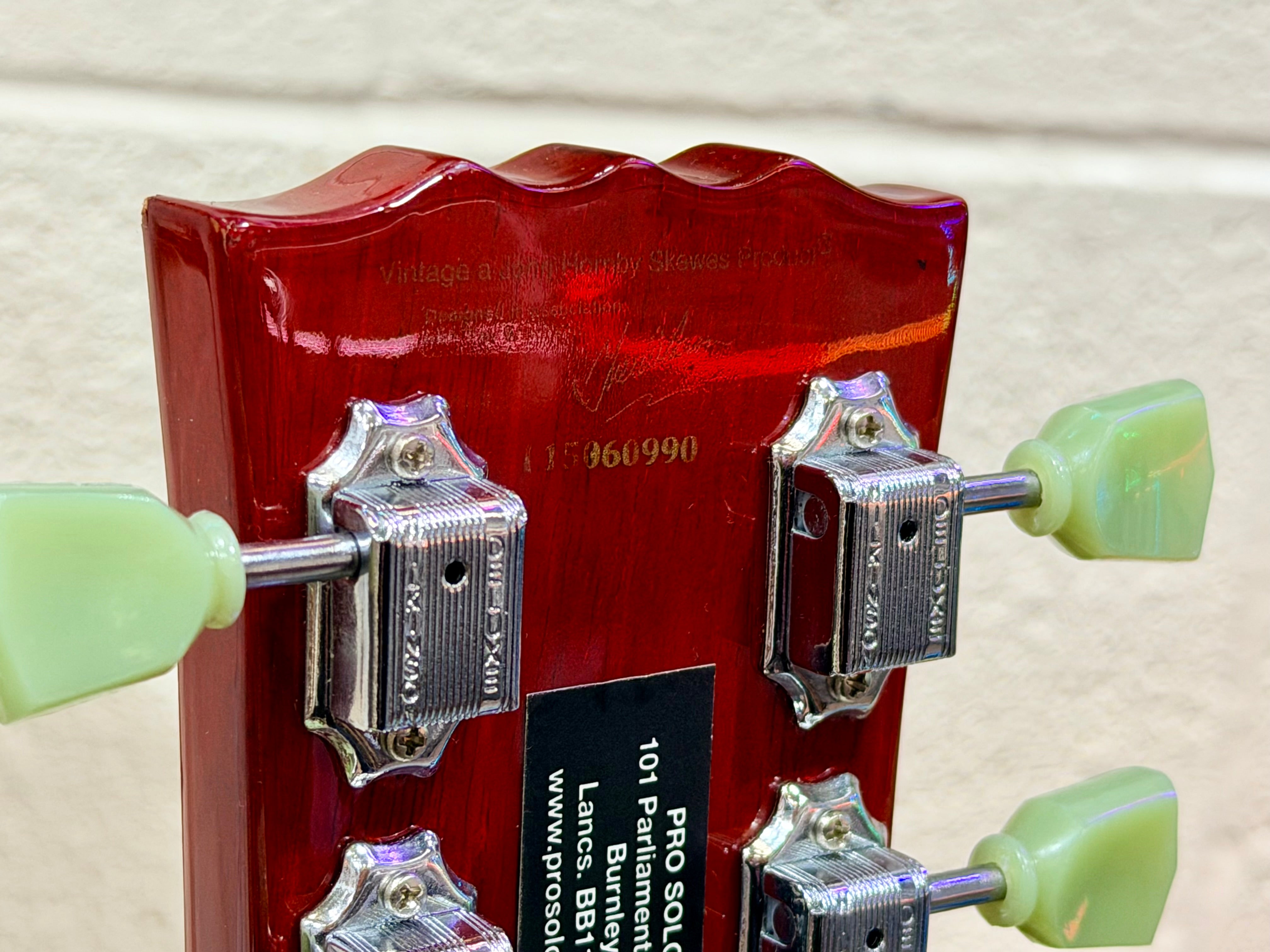 🍒 Vintage VS6 Reissued Electric Guitar~ Cherry Red~ SG Style 🍒