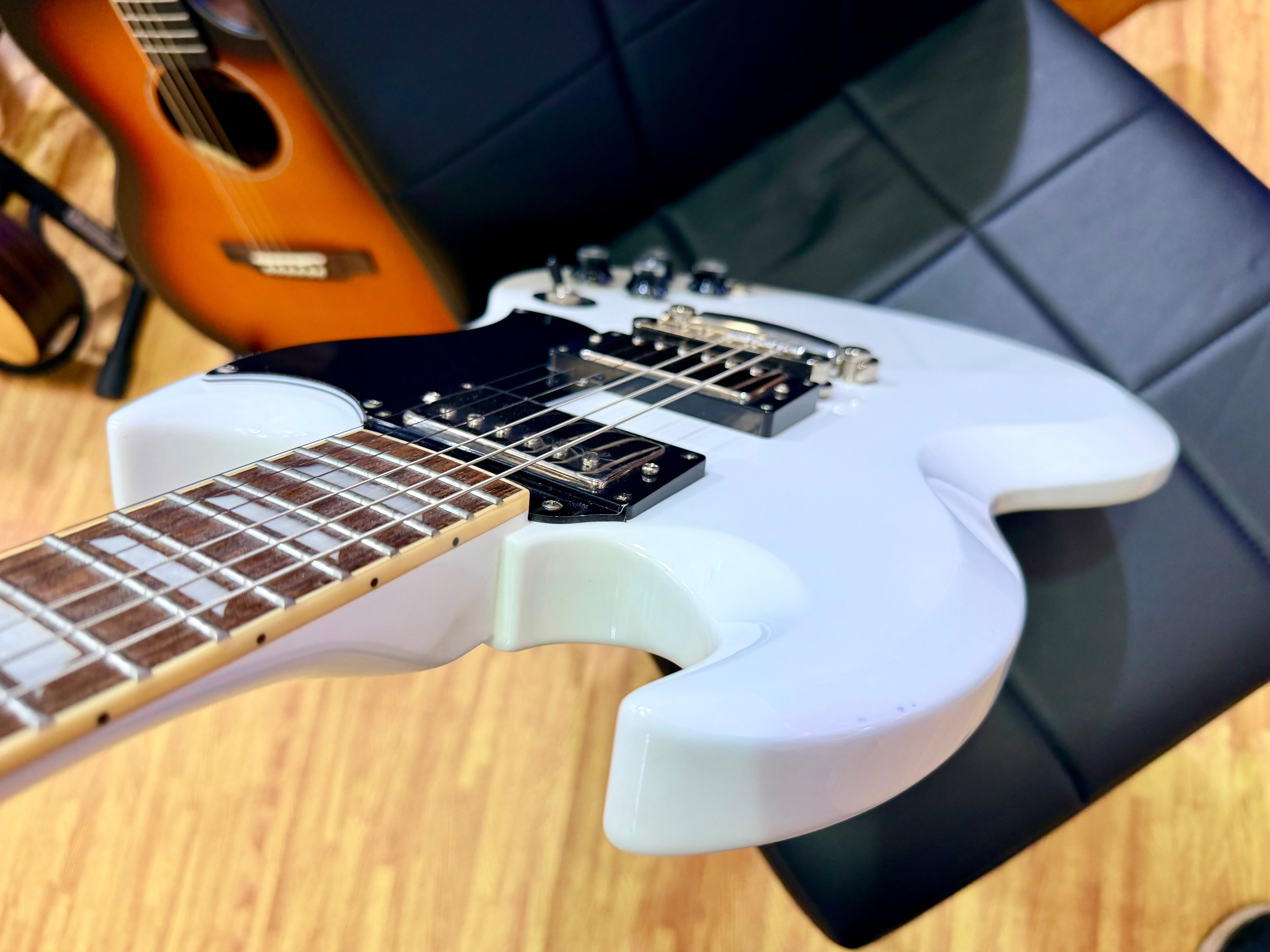 π₯2023π₯ Burny RSG-60 β63 Alpine White SG Electric Guitar~ Near Mint~ Fernandes!