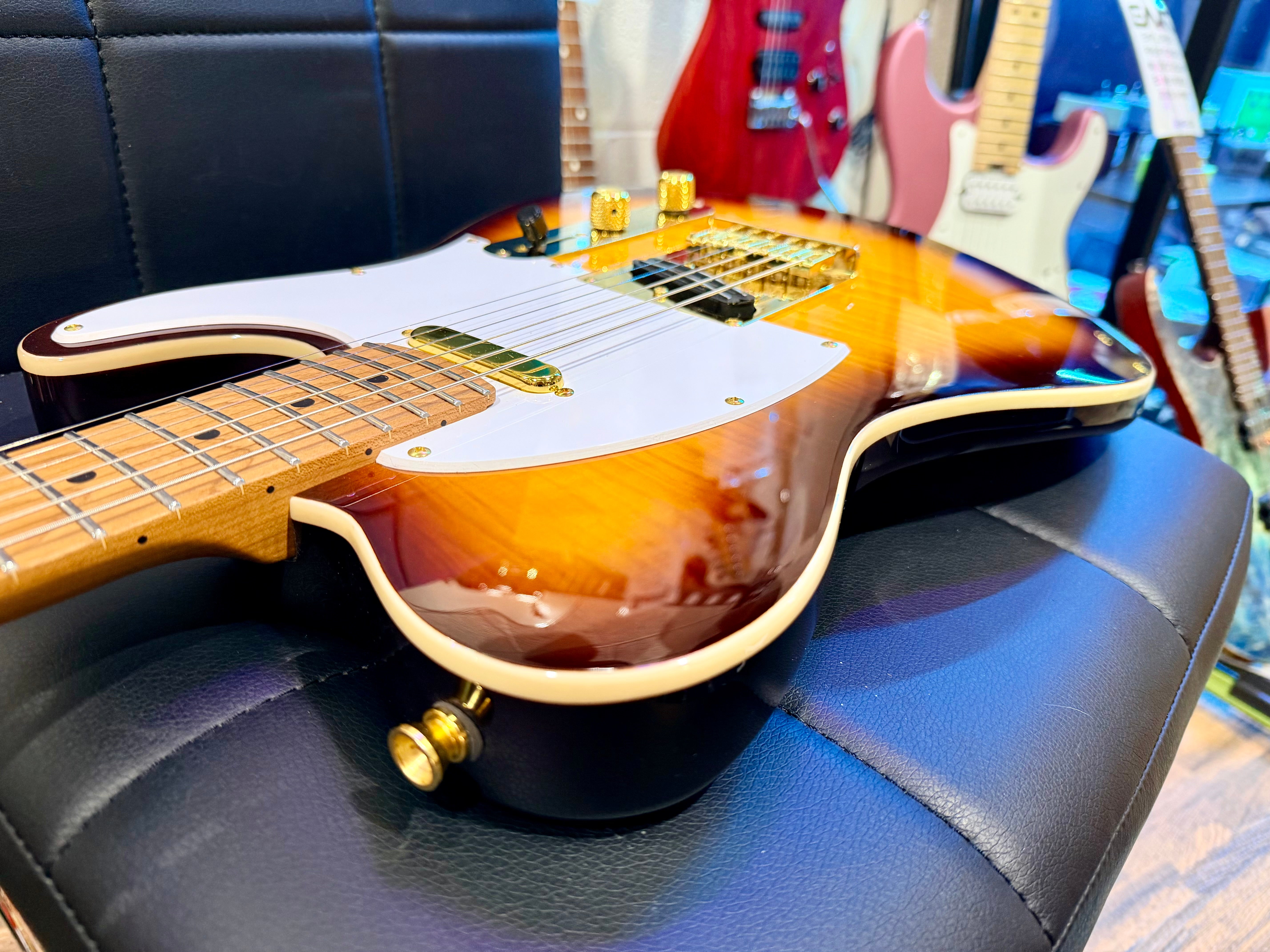 ☀️RICHIE KOTZEN☀️ JET JT-600 Roasted Maple Telecaster Style Guitar~Tobacco Burst