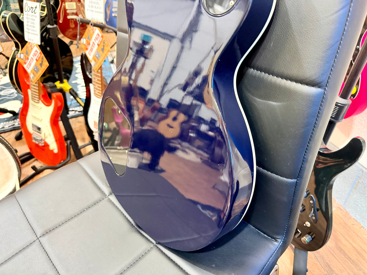 🔥2011 USA🔥 Gibson Les Paul Classic Plus Top~ Manhattan Midnight Blue + Case!