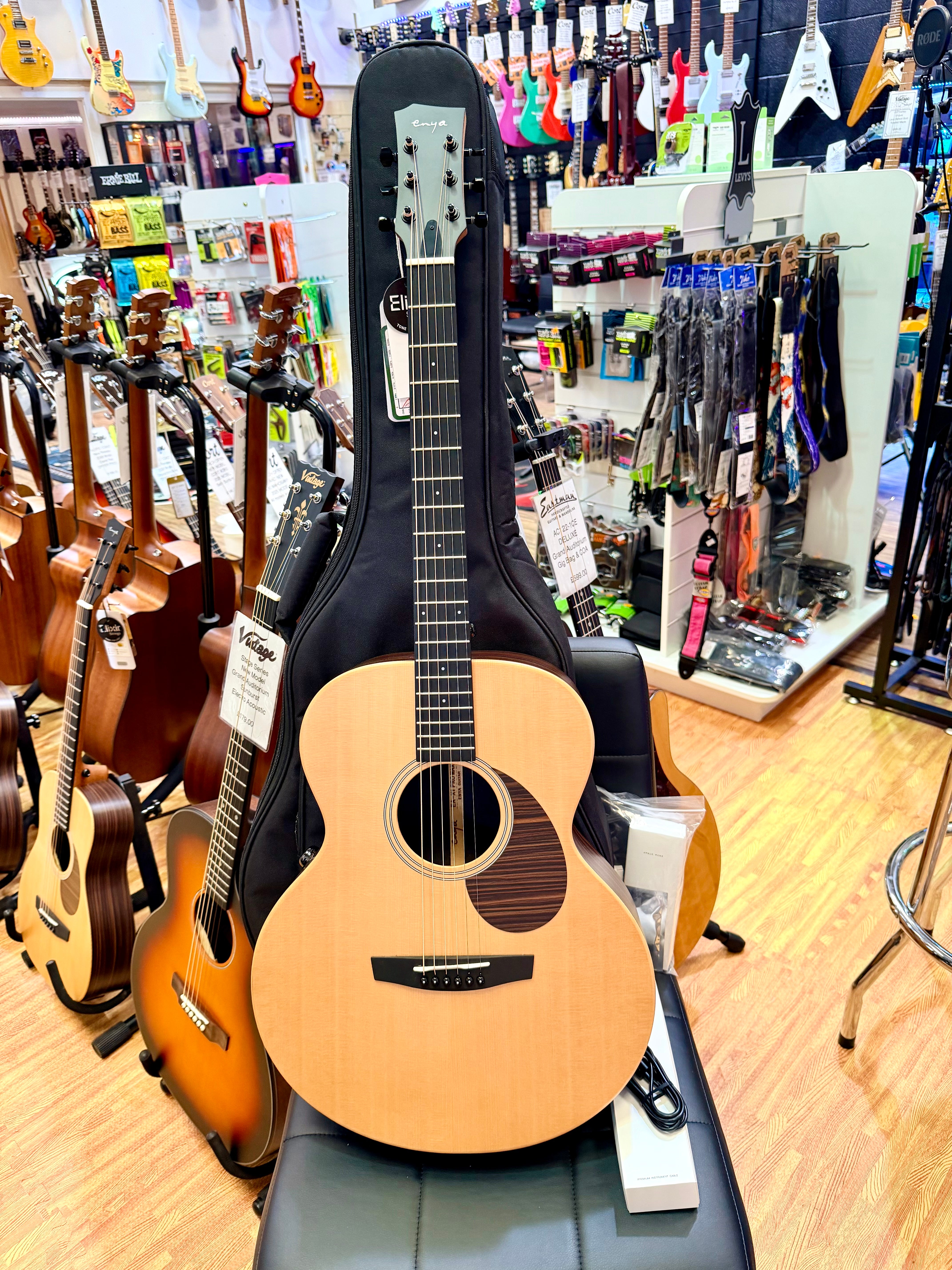 🔥2026 NEW🔥 Enya EA-X1 SP1 Pro Max 41” Electro Acoustic Jumbo Smart Guitar~ Bag