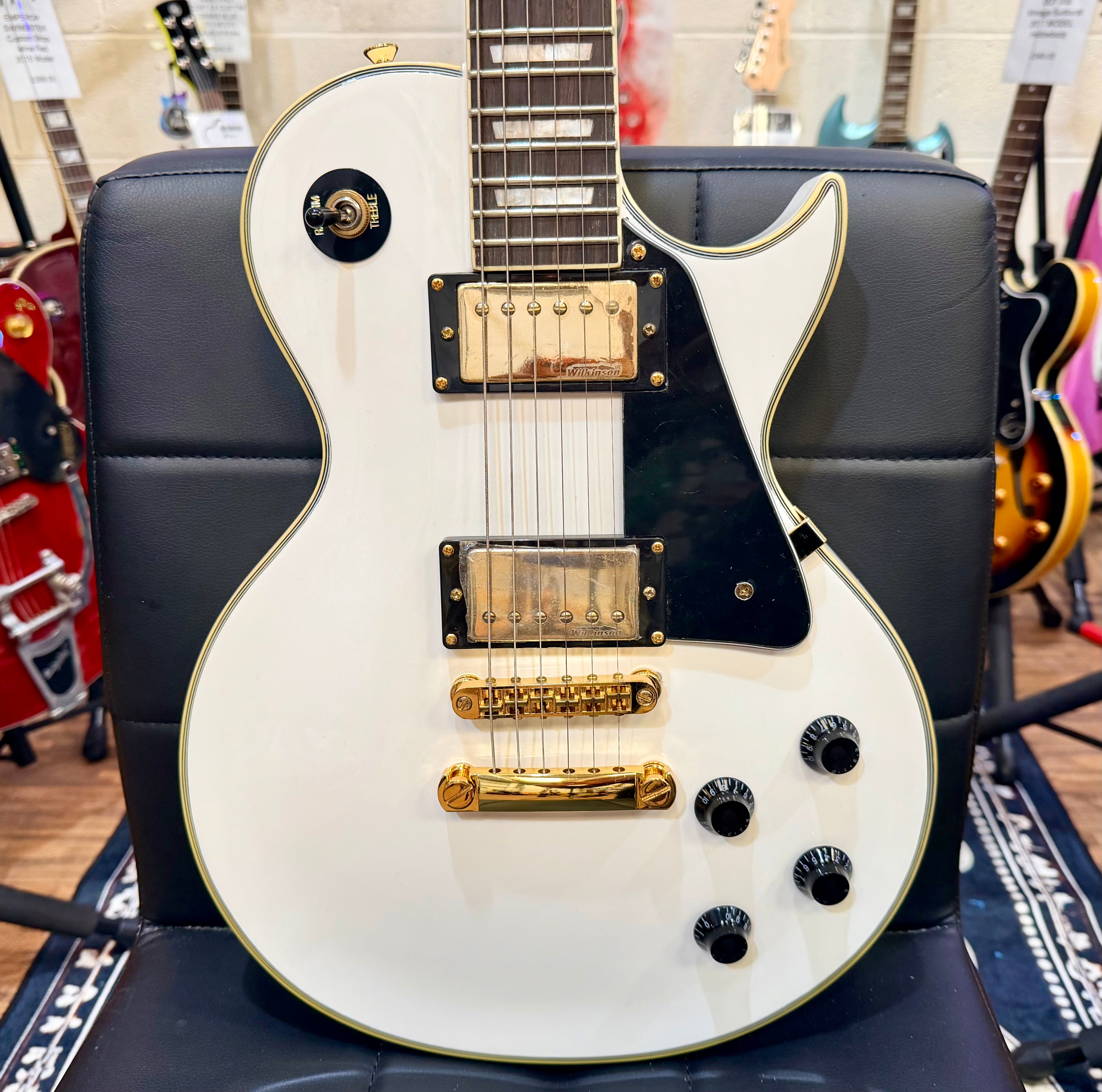 🔥NEW🔥 Vintage V100 ReIssued Electric Guitar – Arctic White Les Paul V100AW!