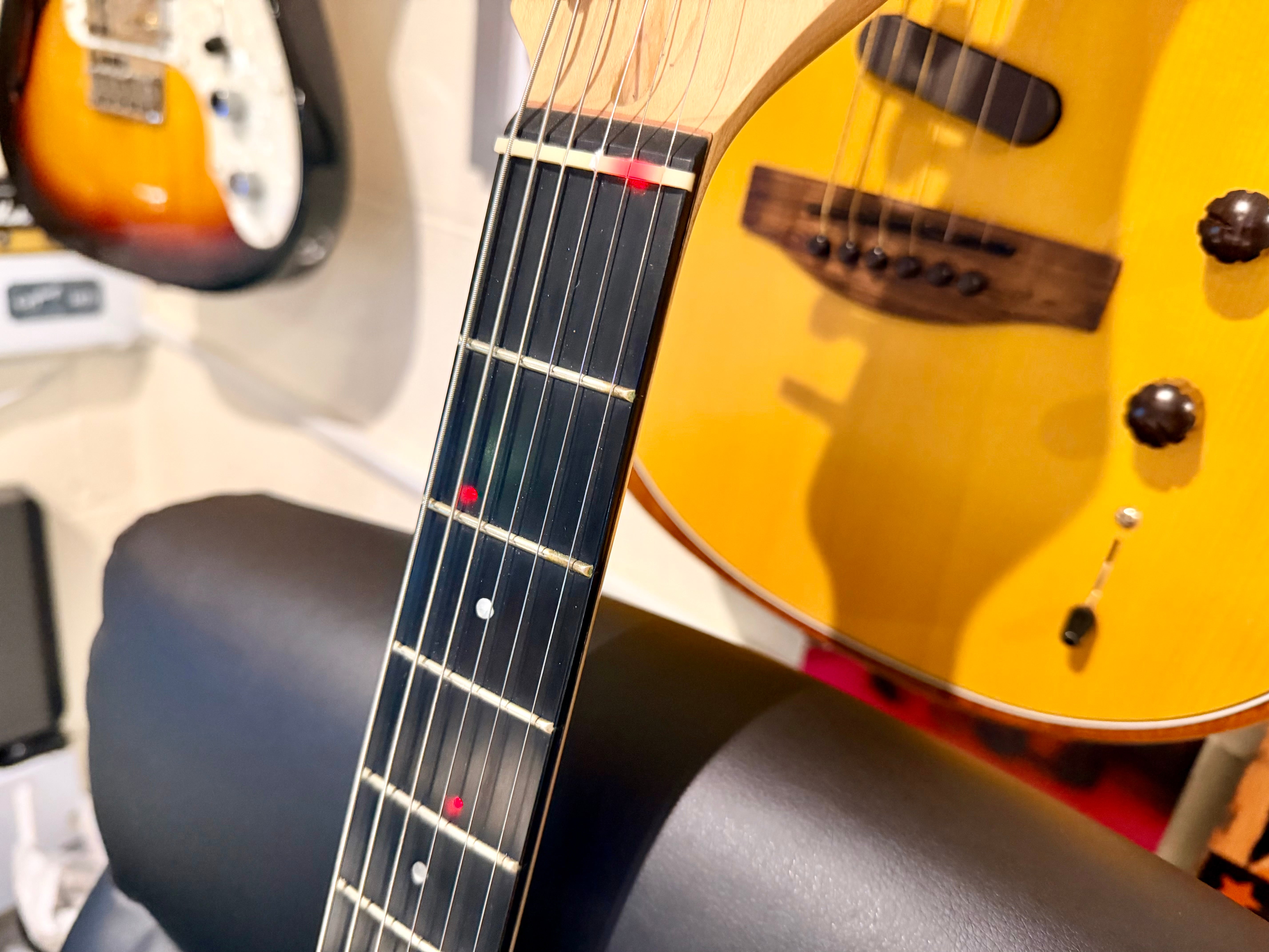 🔥LIGHTS-UP🔥 Fretlight Optek 400~ Electric Stratocaster Learning Guitar~ LOOK!