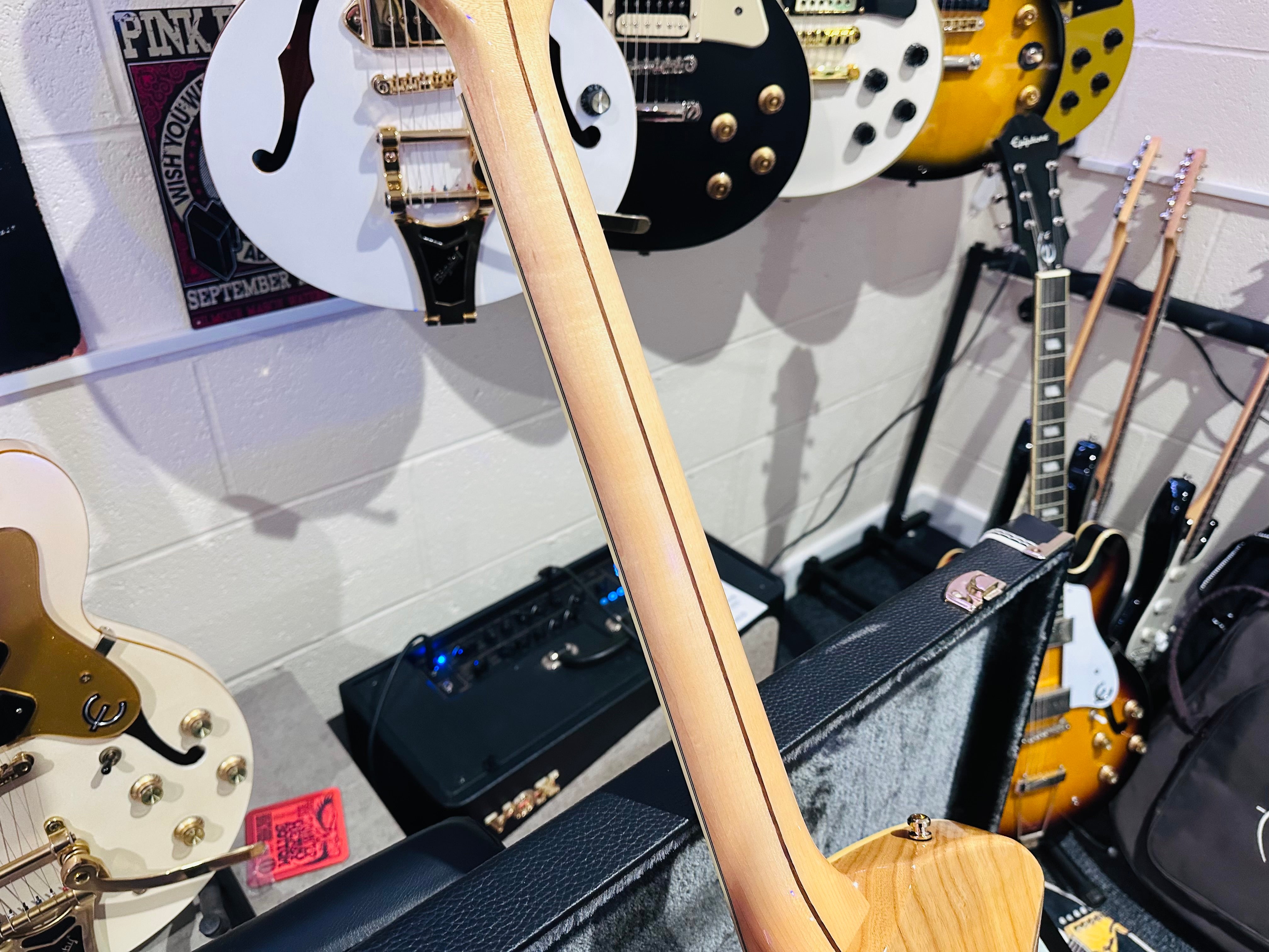 🌟MINT🌟 D'Angelico Ludlow Deluxe~ Swamp Ash Natural~2018~ Hard Case~MUST SEE 🌟