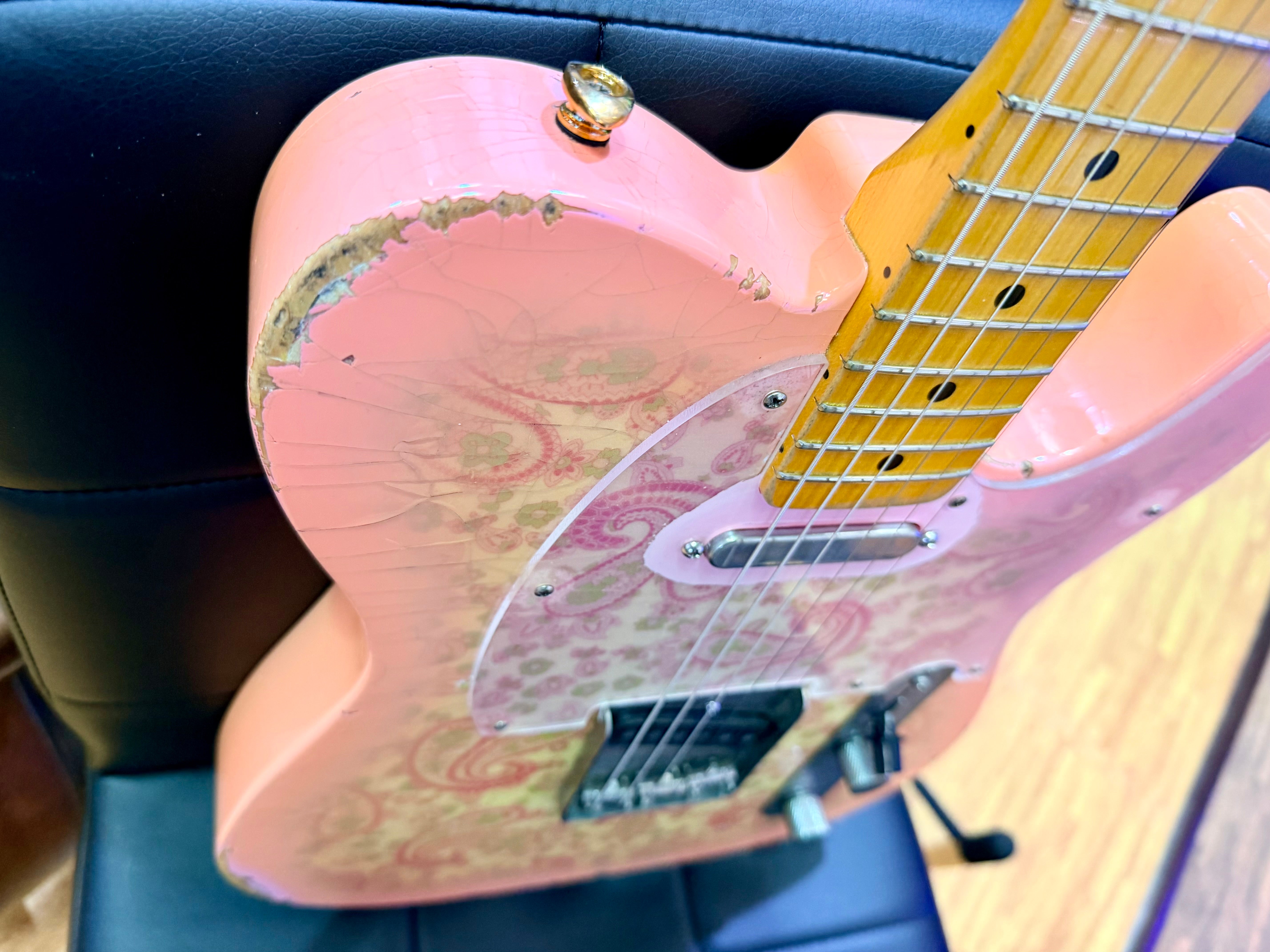 ✨2018✨ Nash Guitars T-68 Pink Paisley Telecaster Relic~ Lollar Pickups + Case!