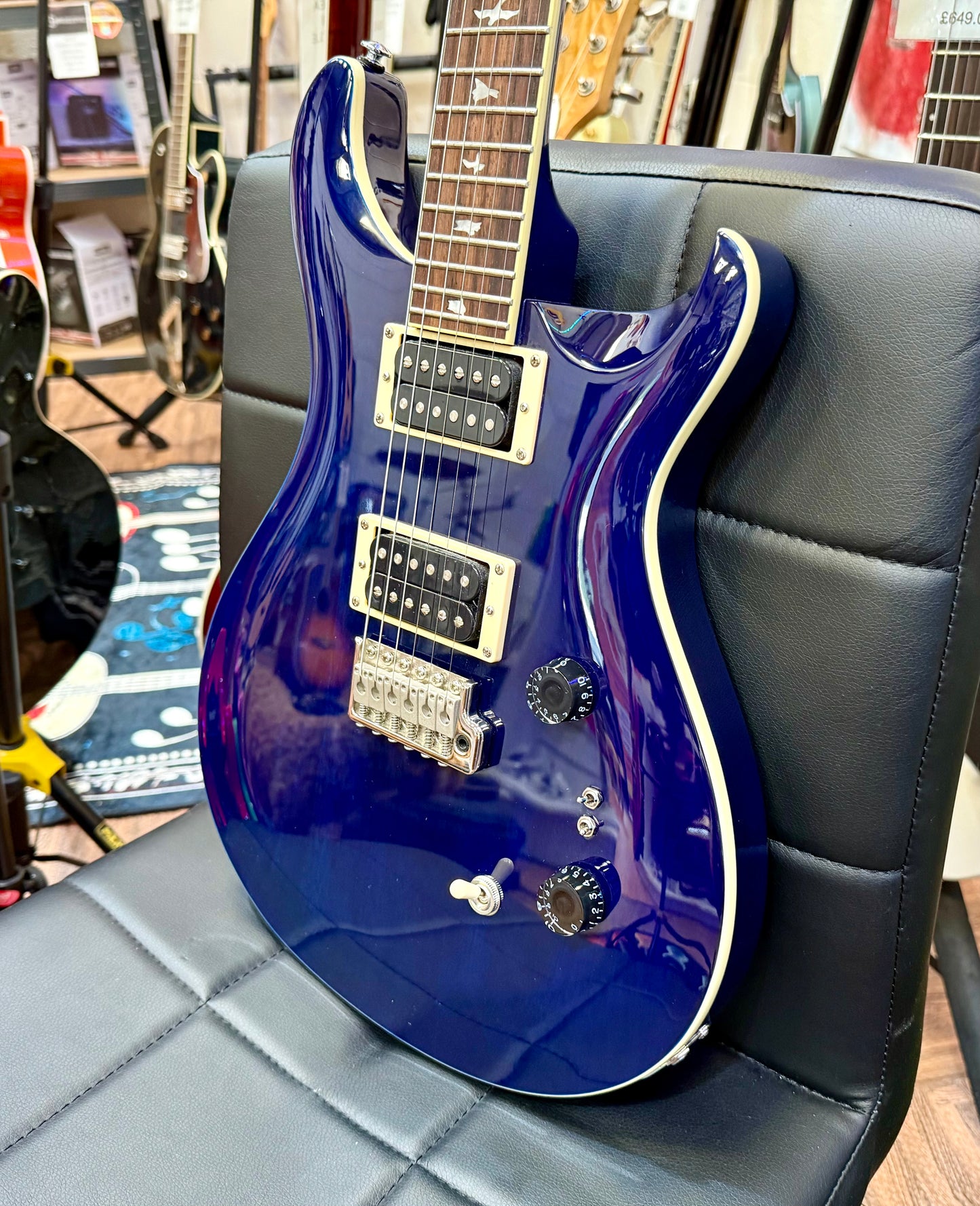 ๐MINT 2022๐ PRS SE Standard 24-08 In Translucent Blue~ Coil Splitting + Gig Bag