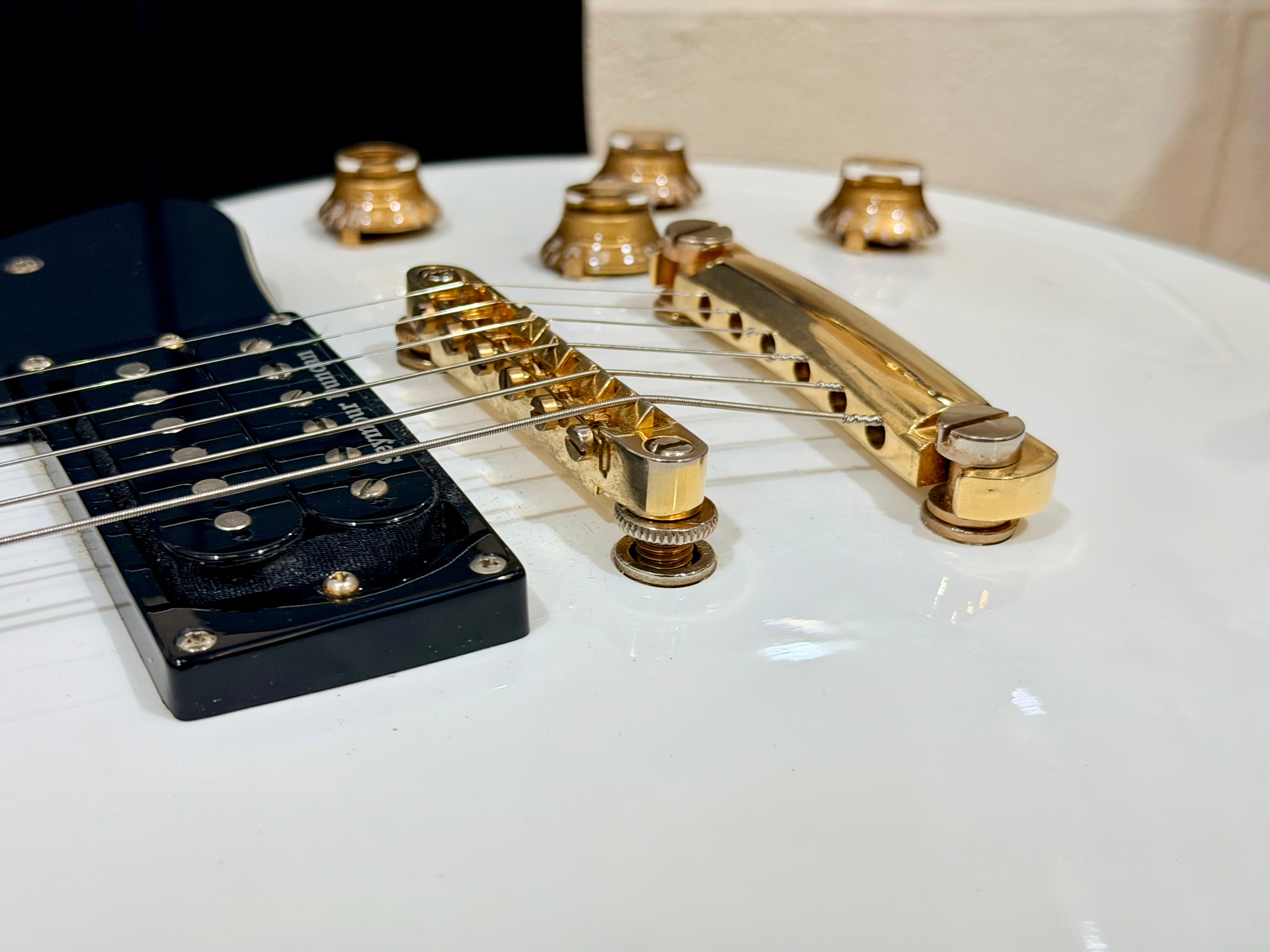 🌟2001 KOREA🌟 Epiphone Les Paul Custom~ Alpine White~ Seymour Duncan + Case!