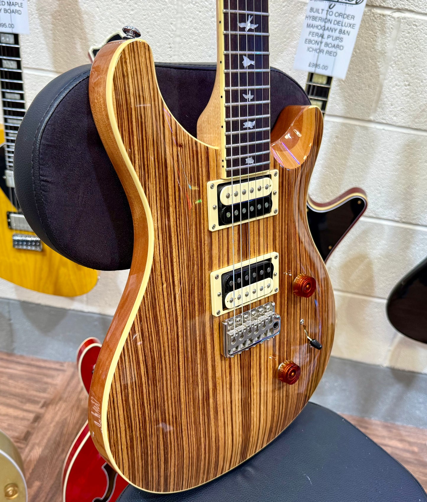 🦓 ZEBRAWOOD LTD EDITION 🦓 PRS SE Custom 24 Exotic~ 2017 Rare Finish~ Coil Tap!