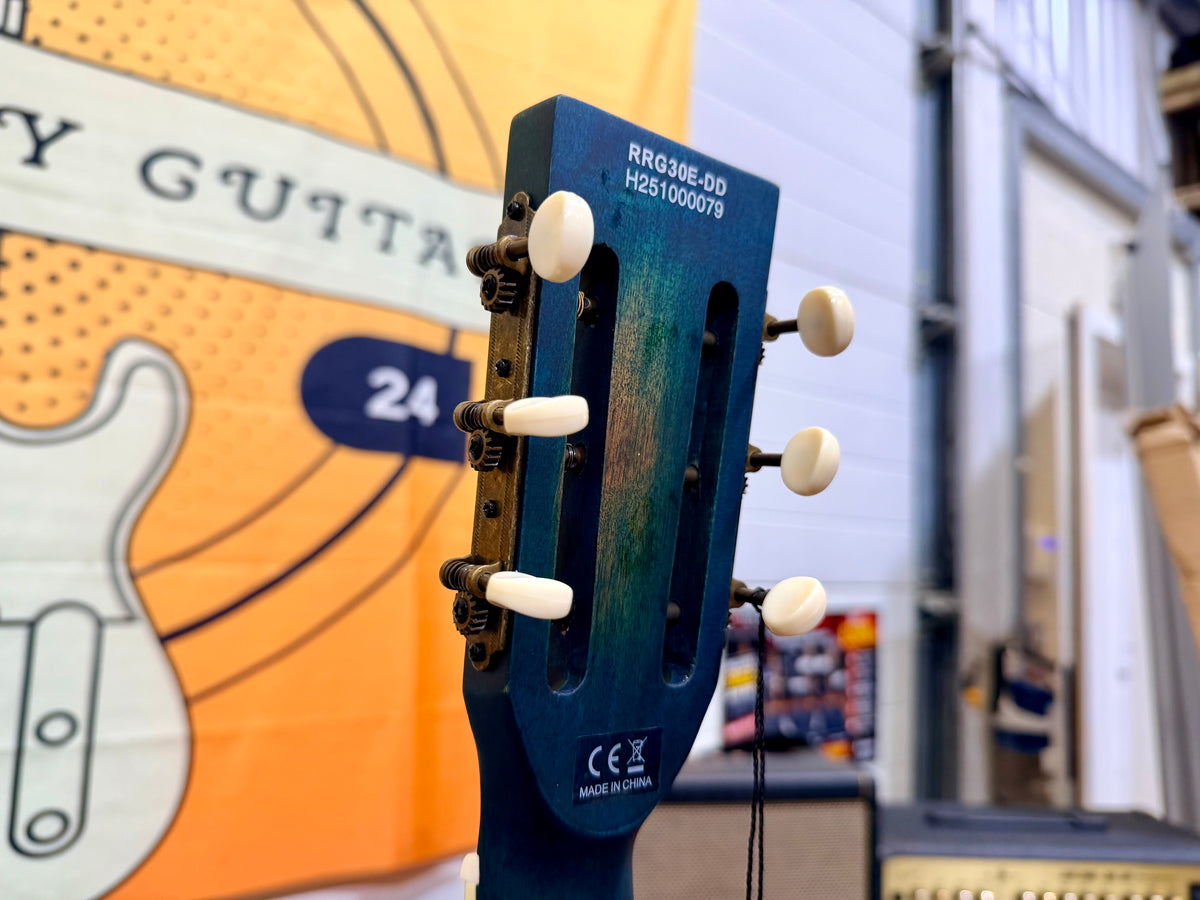 🔥NEW🔥 Ortega Americana Series RRG30E-DD Electro-Acoustic Resonator~ Denim!
