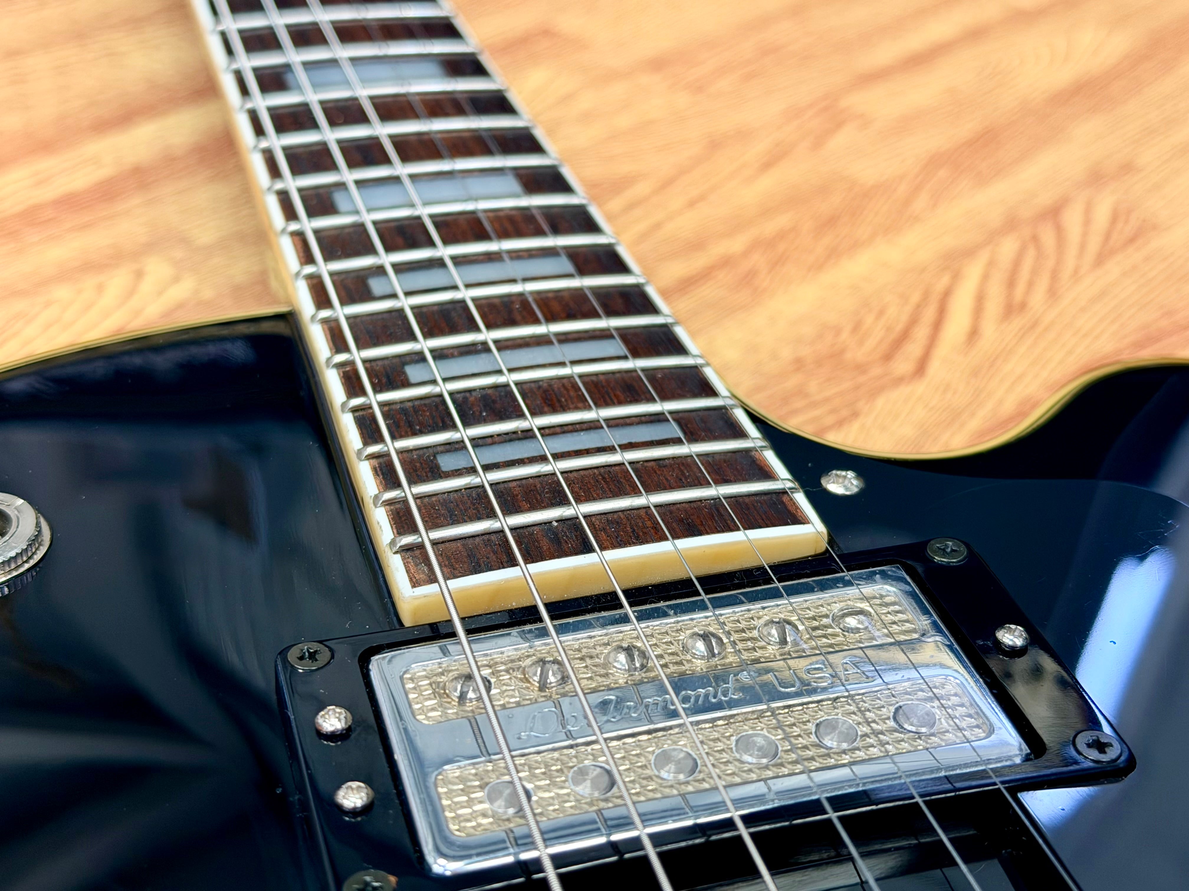🔥2008🔥 DeArmond M-75 by Guild~ Gloss Black~ Korean Made With USA 2K Pickups!