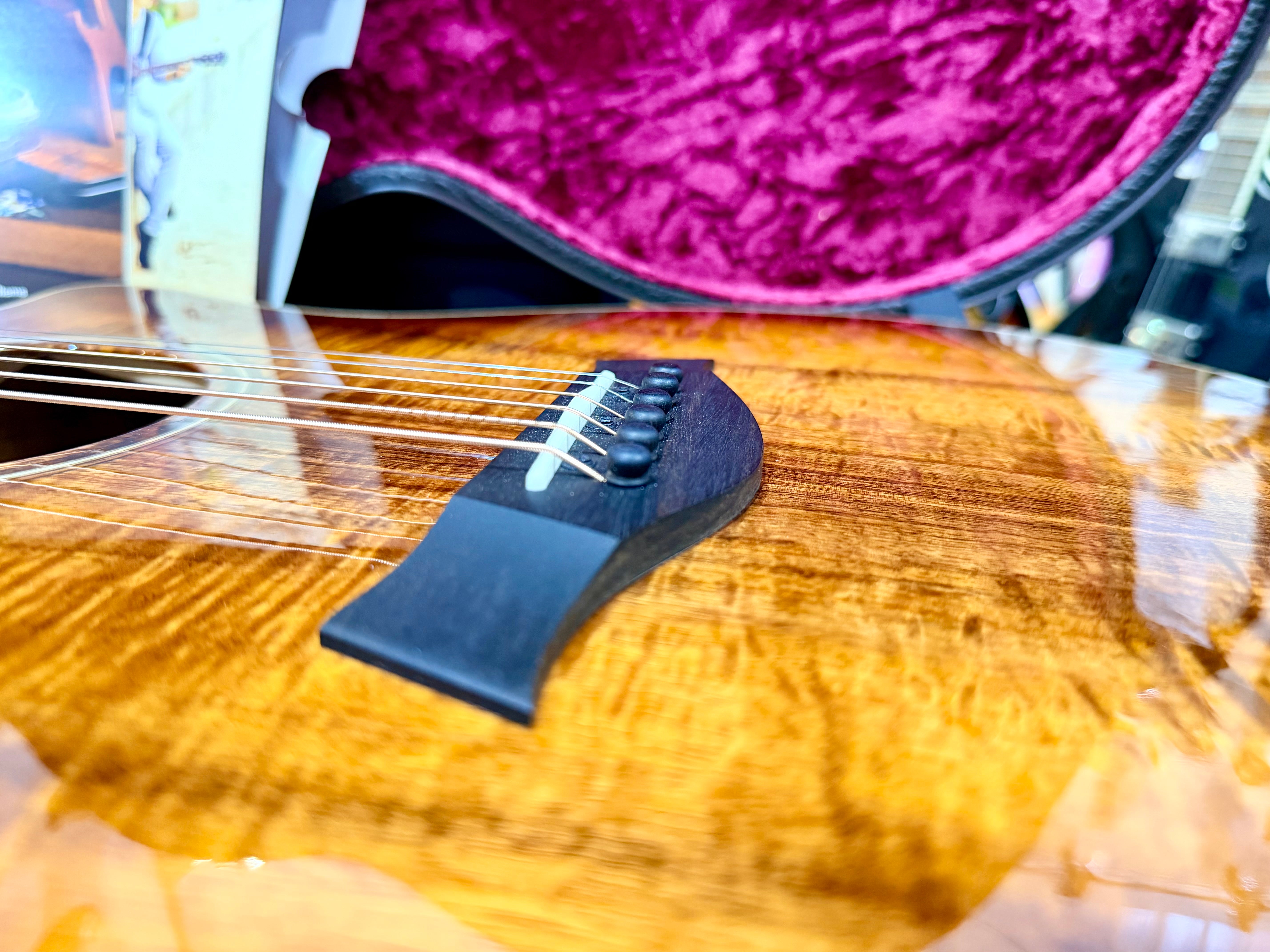 🔥HAWAIIAN KOA🔥 2022 Taylor K24ce~ V-Class~ Shaded Edgeburst~ USA + Hard Case!