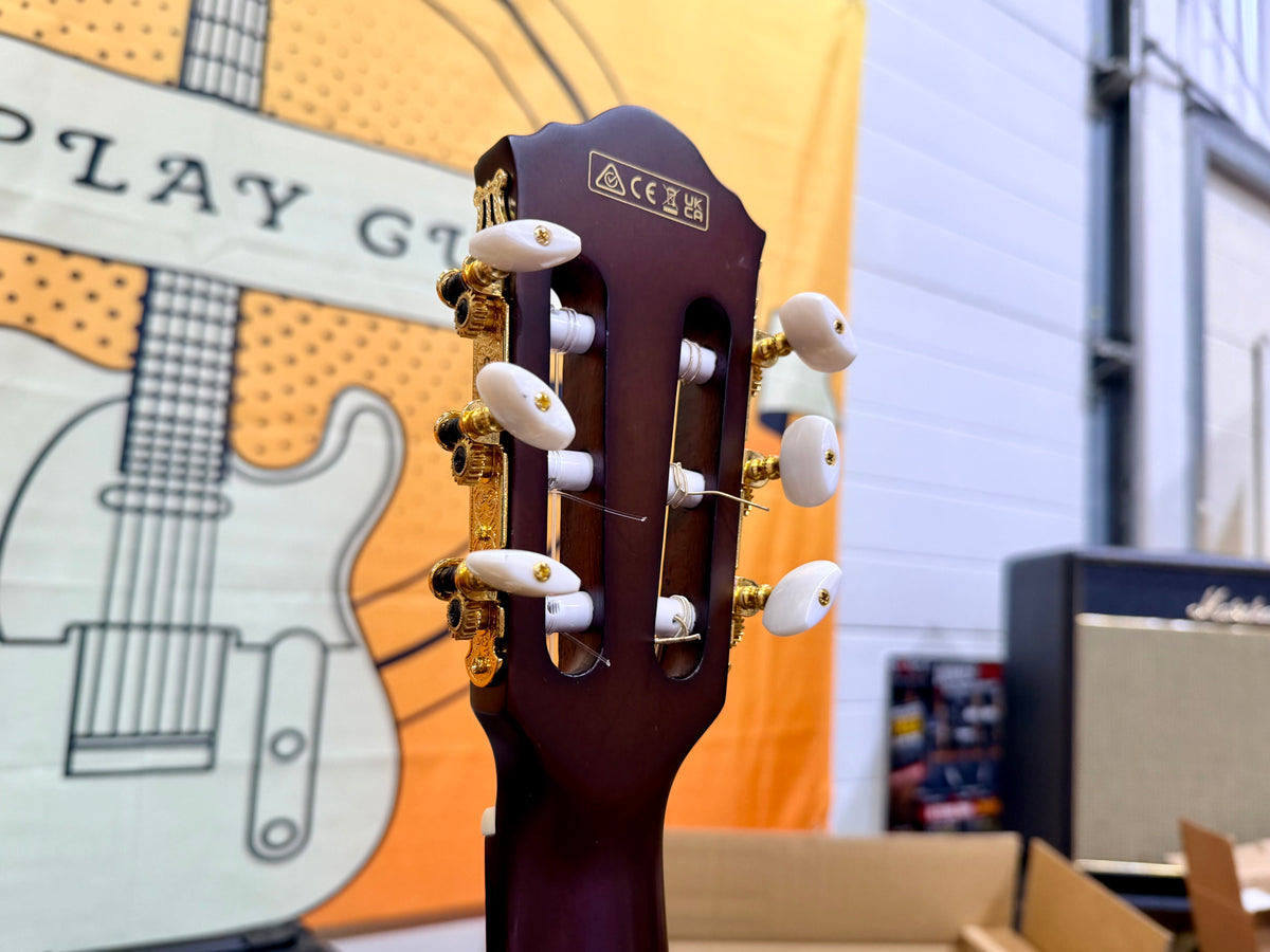 🔥2025🔥 Ibanez FRH20QMN Wine Red Low Gloss Nylon Electro Acoustic Guitar!
