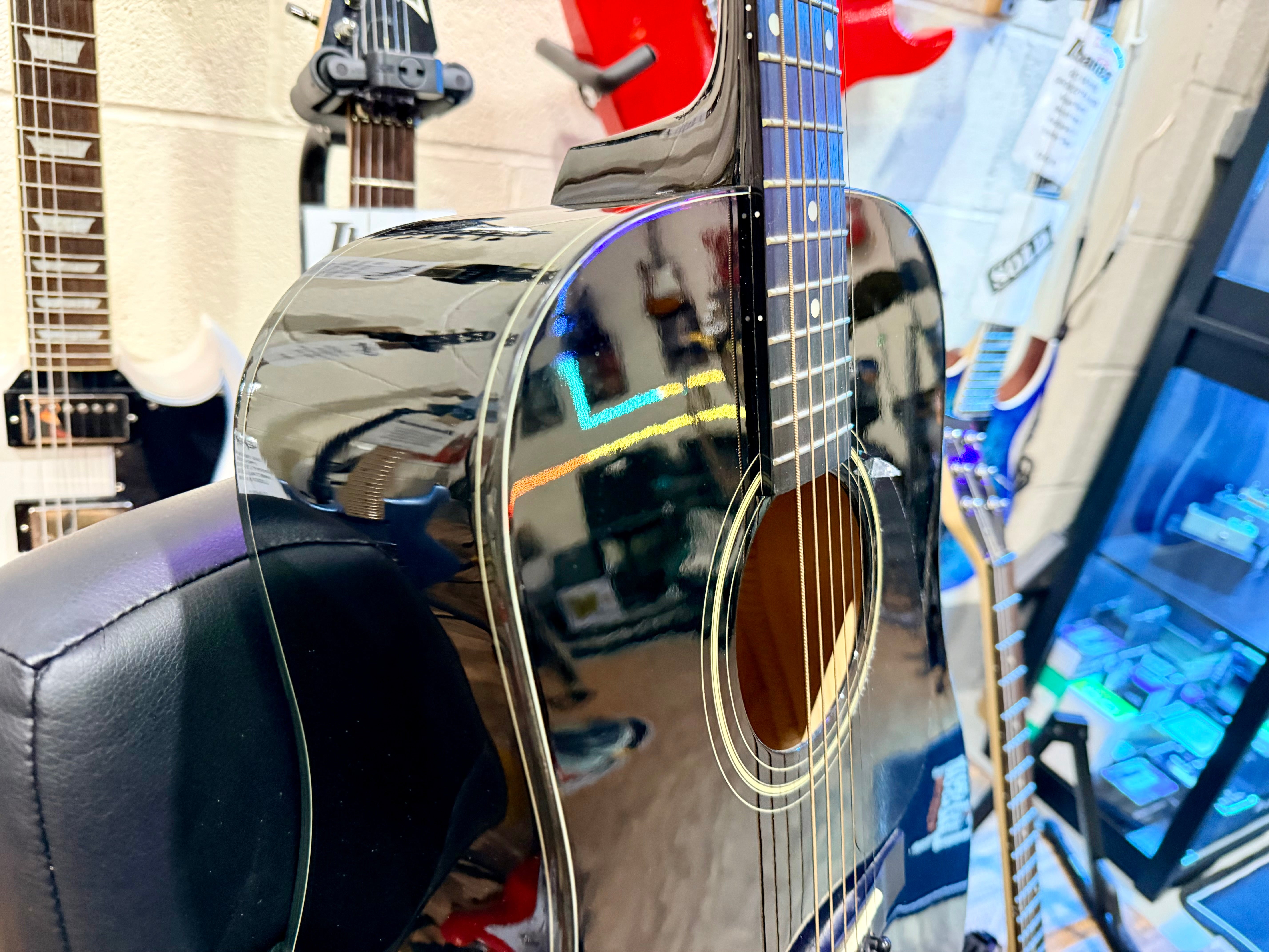 🎸PERFECT STARTER🎸 Fender DG-5 BLK Acoustic Guitar~ Full Size~ Gloss Black!