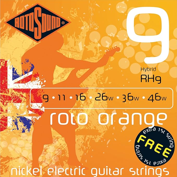 Rotosound RH9 Nickel Hybrid Gauge Electric Guitar Strings (9 11 16 26 36 46)