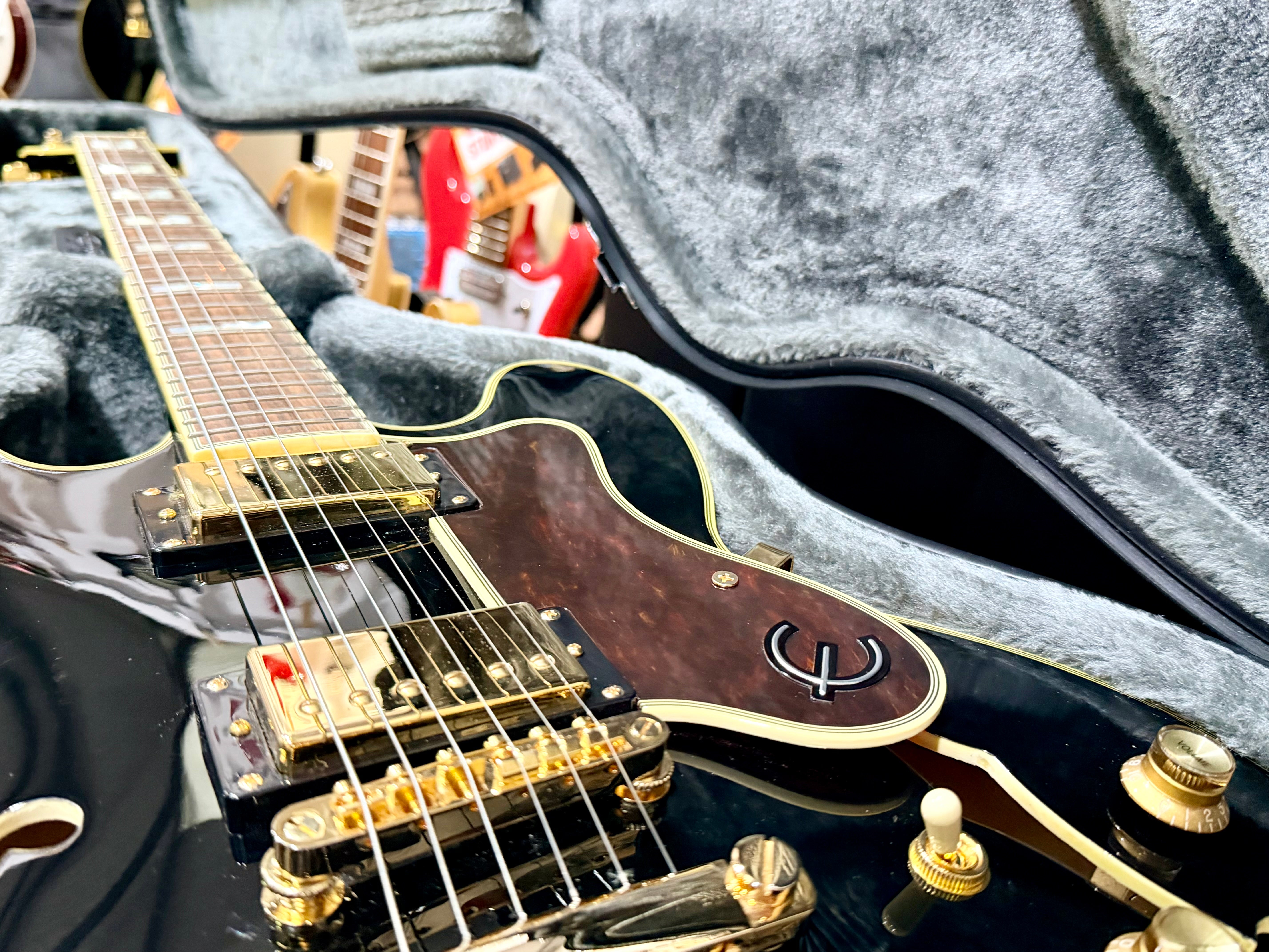 🌟MINT 2021🌟 Epiphone Sheraton II Pro Hollowbody~ Ebony Black + Hard Case!