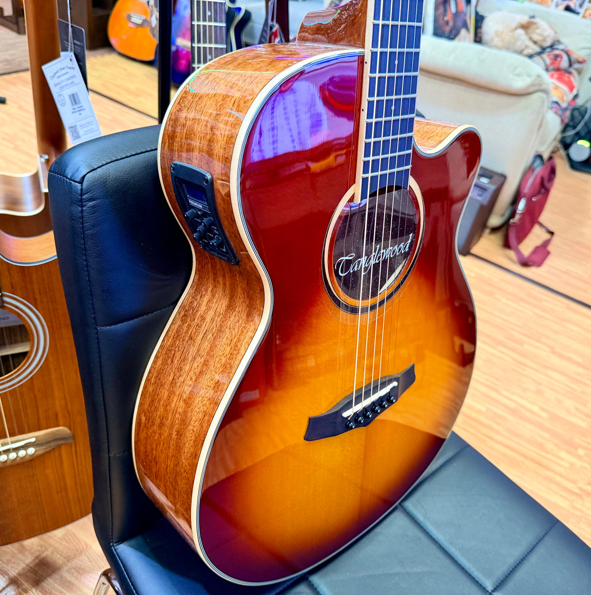 Tanglewood TW4CESB Winterleaf Super Folk Electro Acoustic Guitar~ Sunburst Gloss