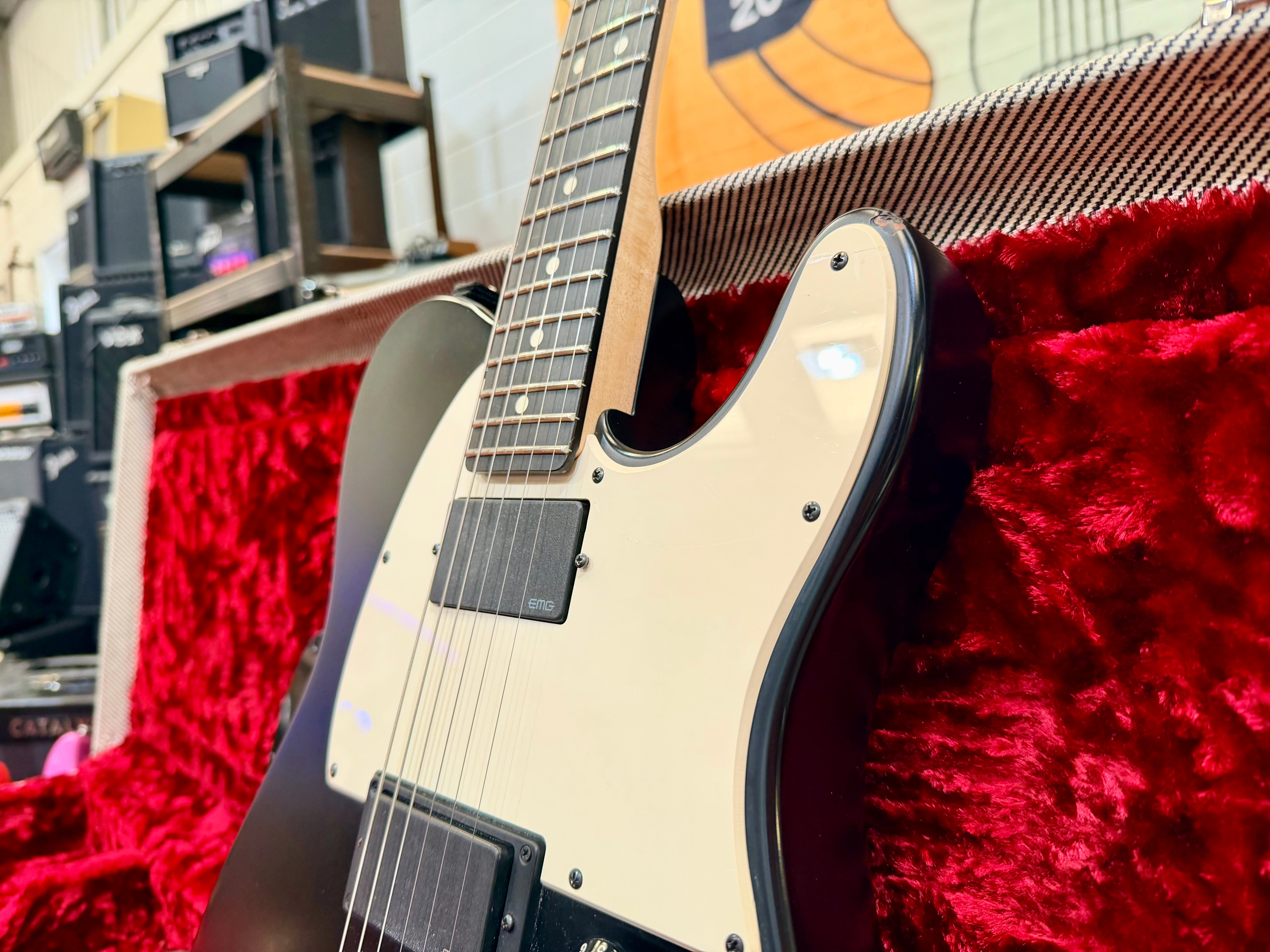 🔥 Fender Jim Root Telecaster~ Black Ebony~ EMG 81/60~ 2021 Neck & 2015 Body 🔥