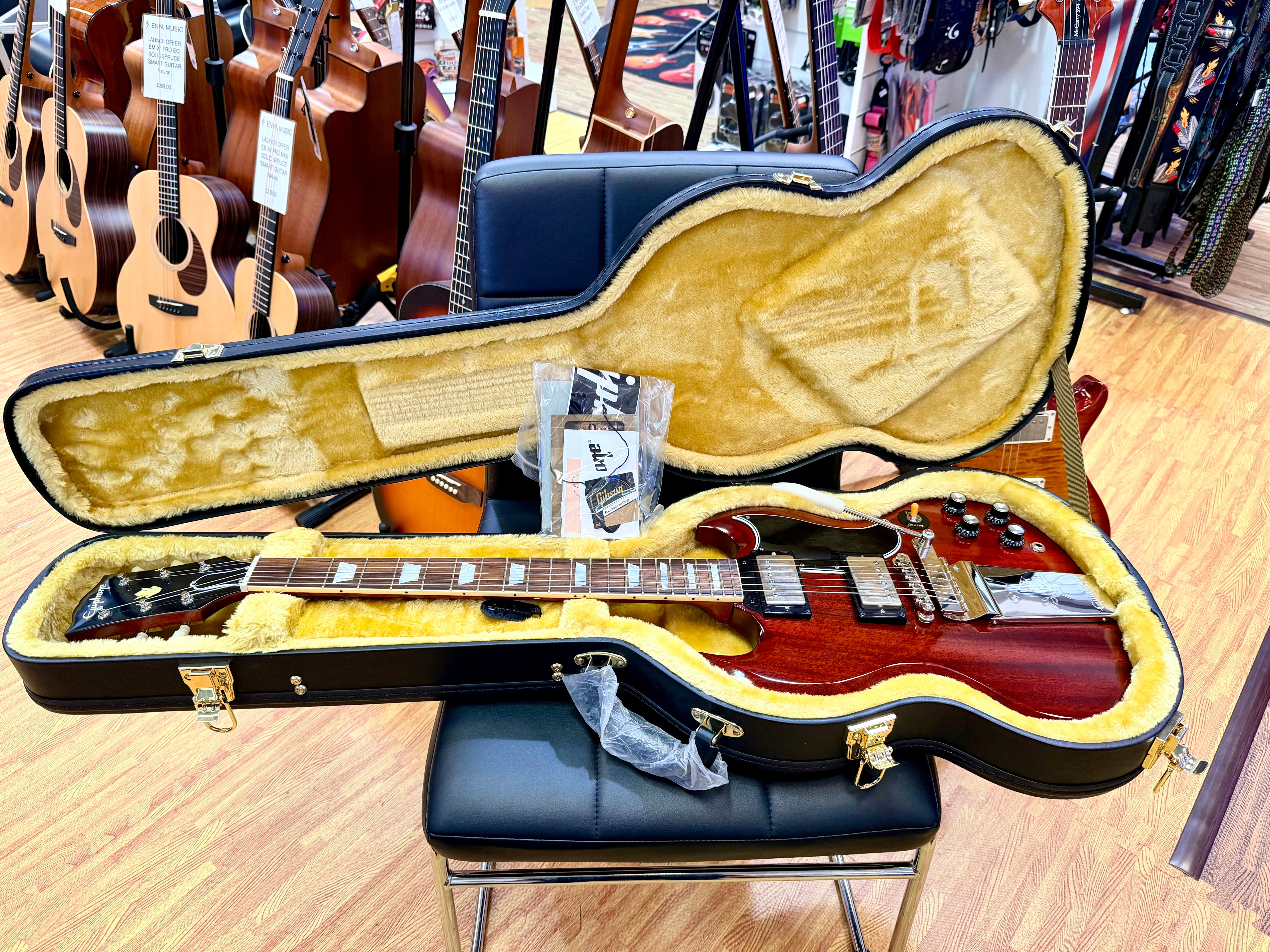 π₯2025π₯ Epiphone 1964 SG Standard Maestro Vibrola Reissue~ Inspired By Gibson!