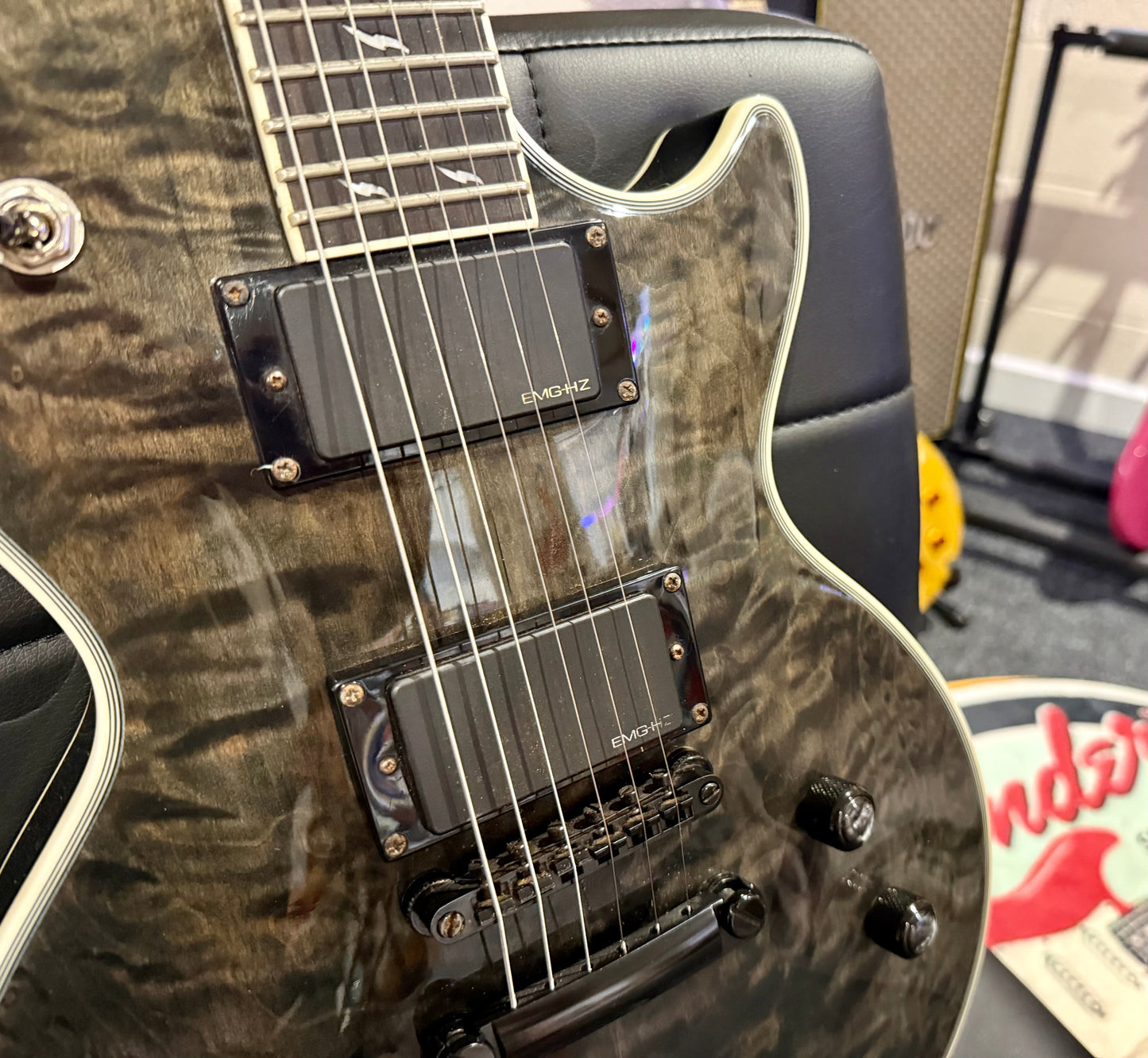 🔥2008🔥 Epiphone Les Paul Custom Prophecy EX~ Midnight Ebony~ EMG’s + Case!