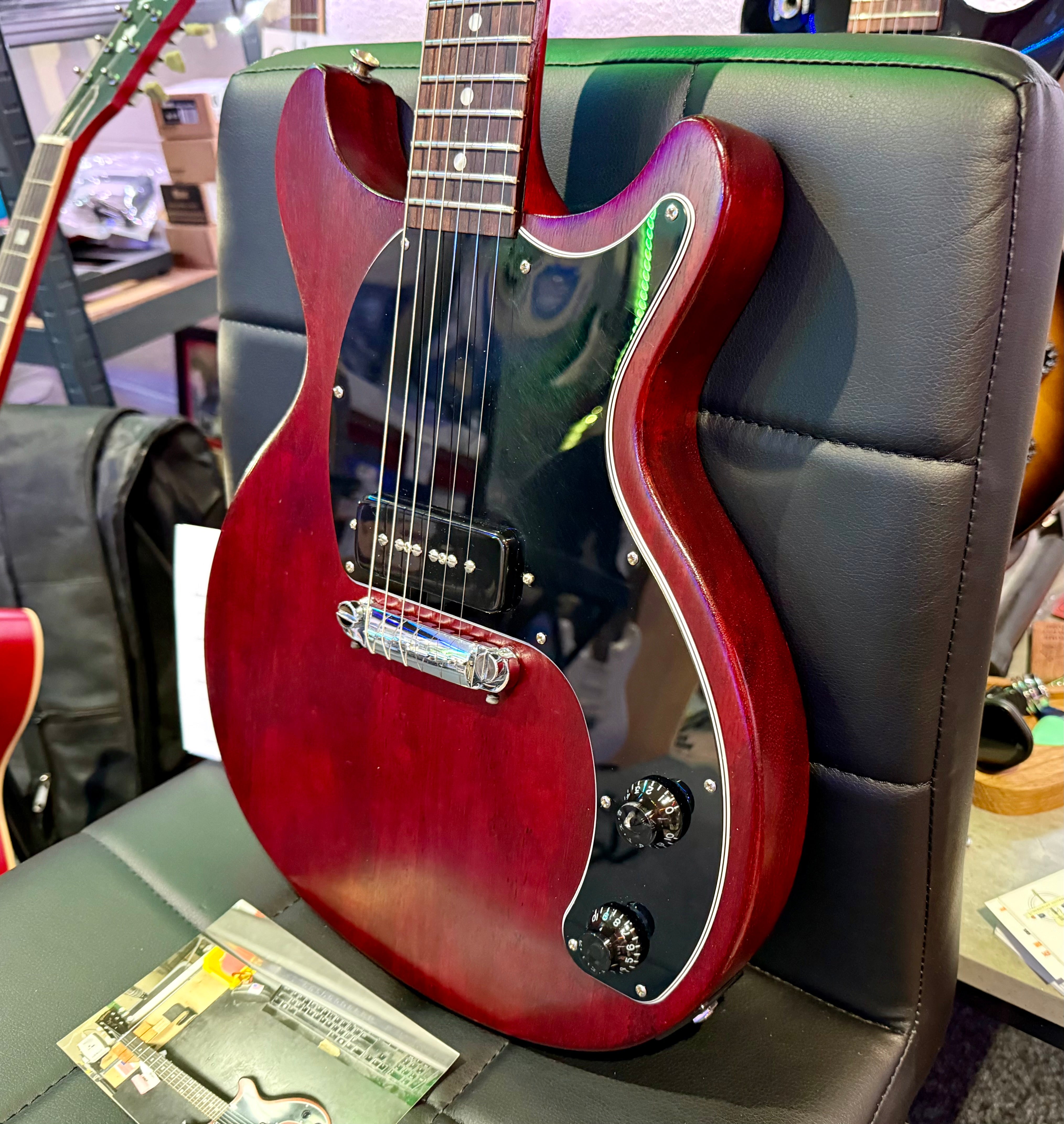 🌟2019🌟 Gibson Les Paul Junior Tribute DC Worn Cherry~ Double Cut~ Dog Ear P90!