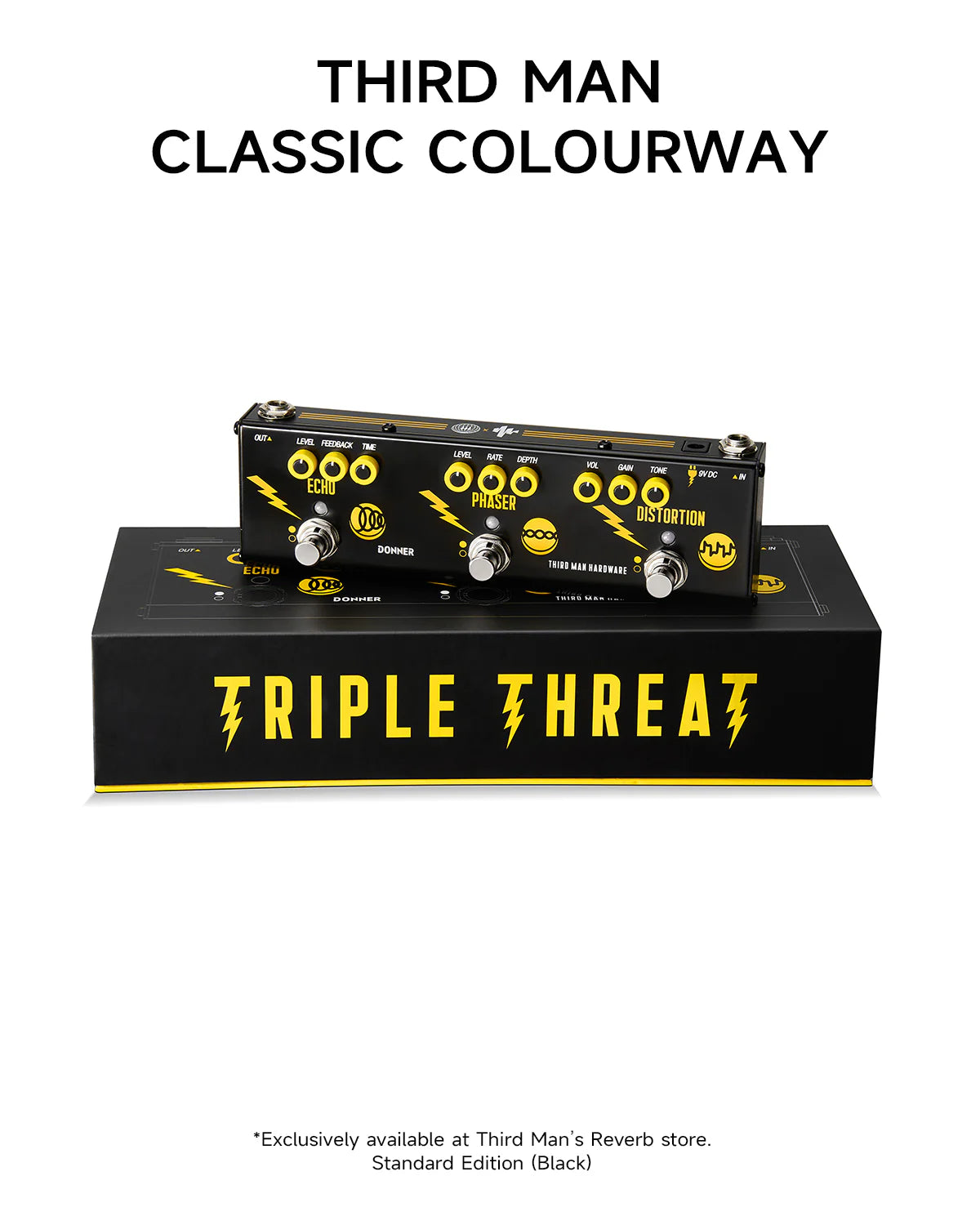⚡️ Donner x Third Man Hardware~ Jack White~ Triple Threat~ Multi Effects Pedal ⚡️