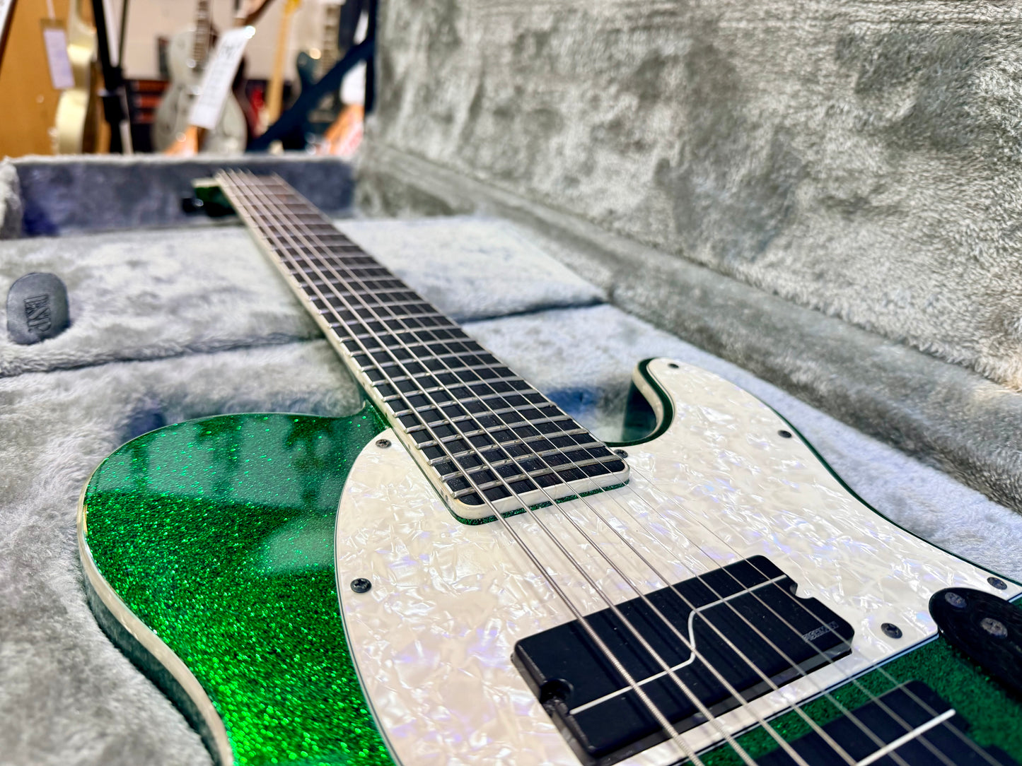 š„MINTš„ ESP LTD SCT-607 Baritone 7 String~ Stephen Carpenter Green Sparkle + Case